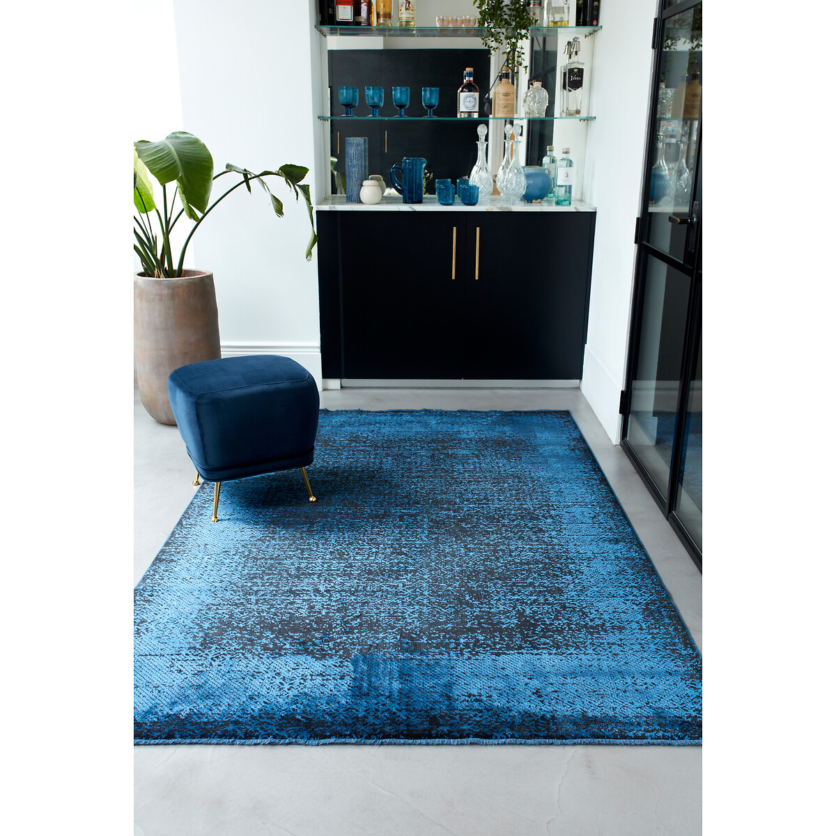 Premium Textured Contemporary Border Rug, ÉDITÉ