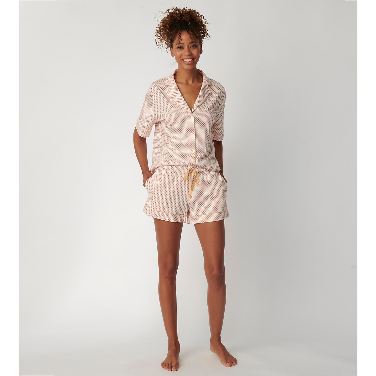 Printed short boyfriend pyjamas in 