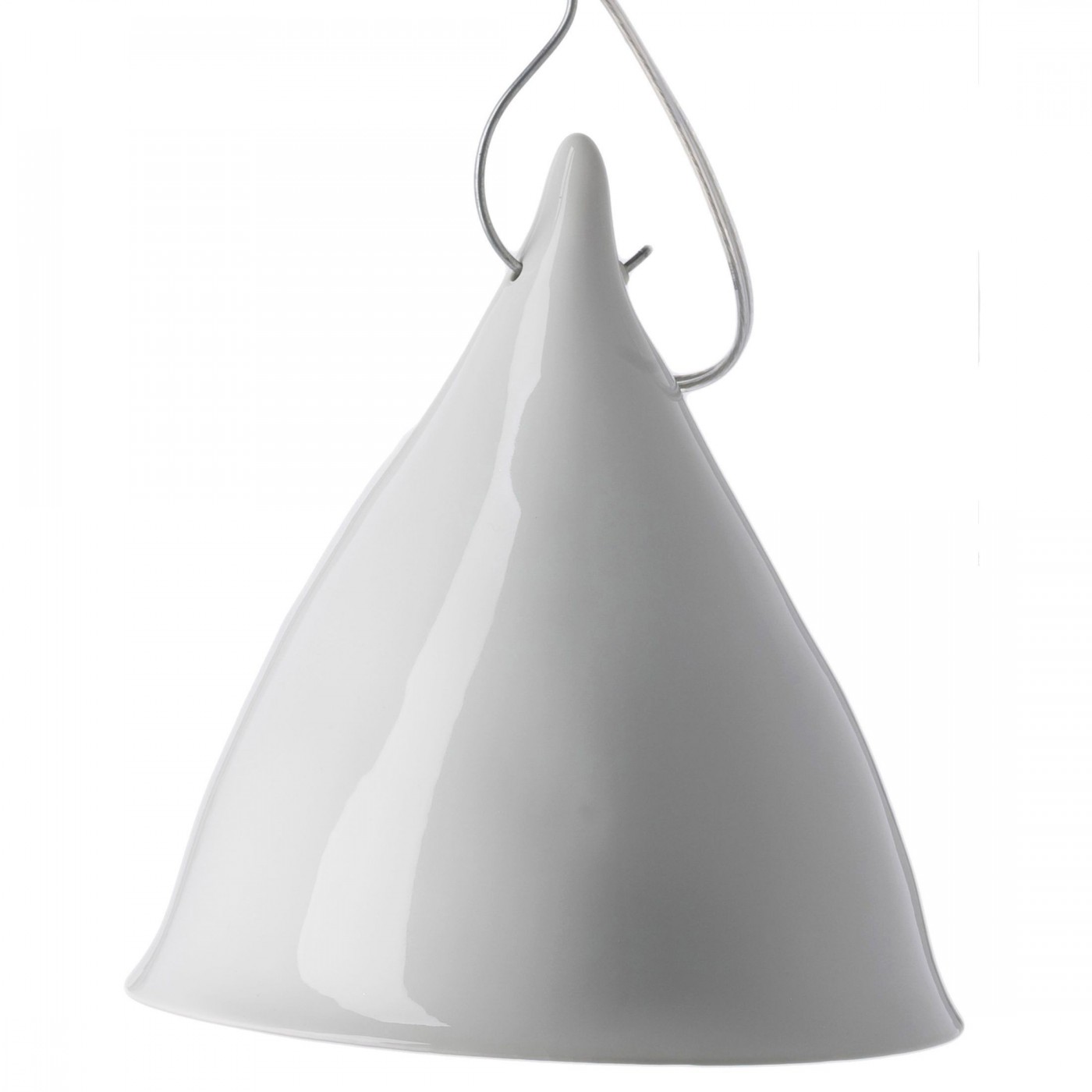Grande Lampe Cornette Suspendue Porcelaine, TSE ET TSE ASSOCIÉES