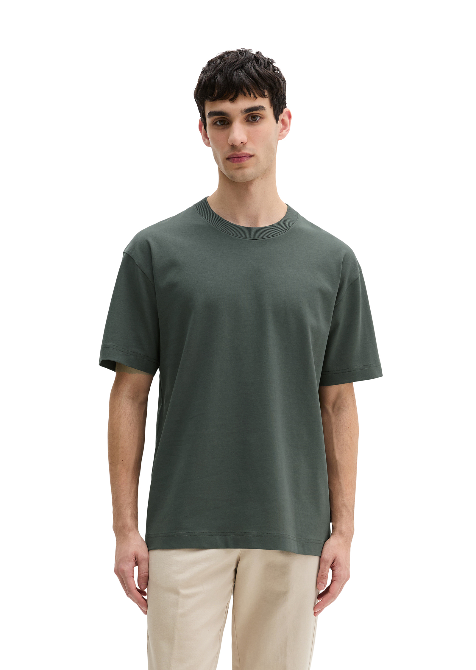 T-shirt relaxed en jersey de coton bio épais, MARC O'POLO
