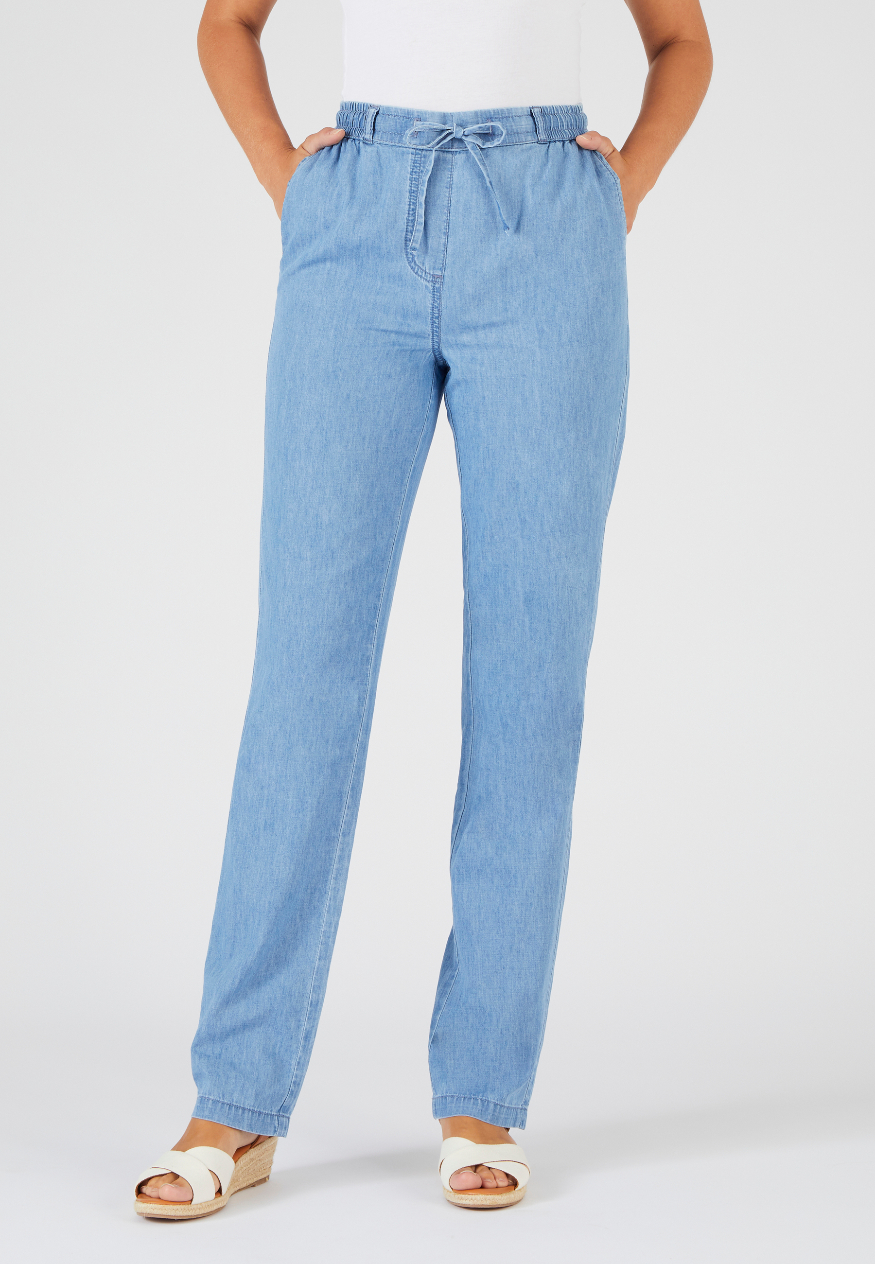 Pantalon tissu chambray, DAMART