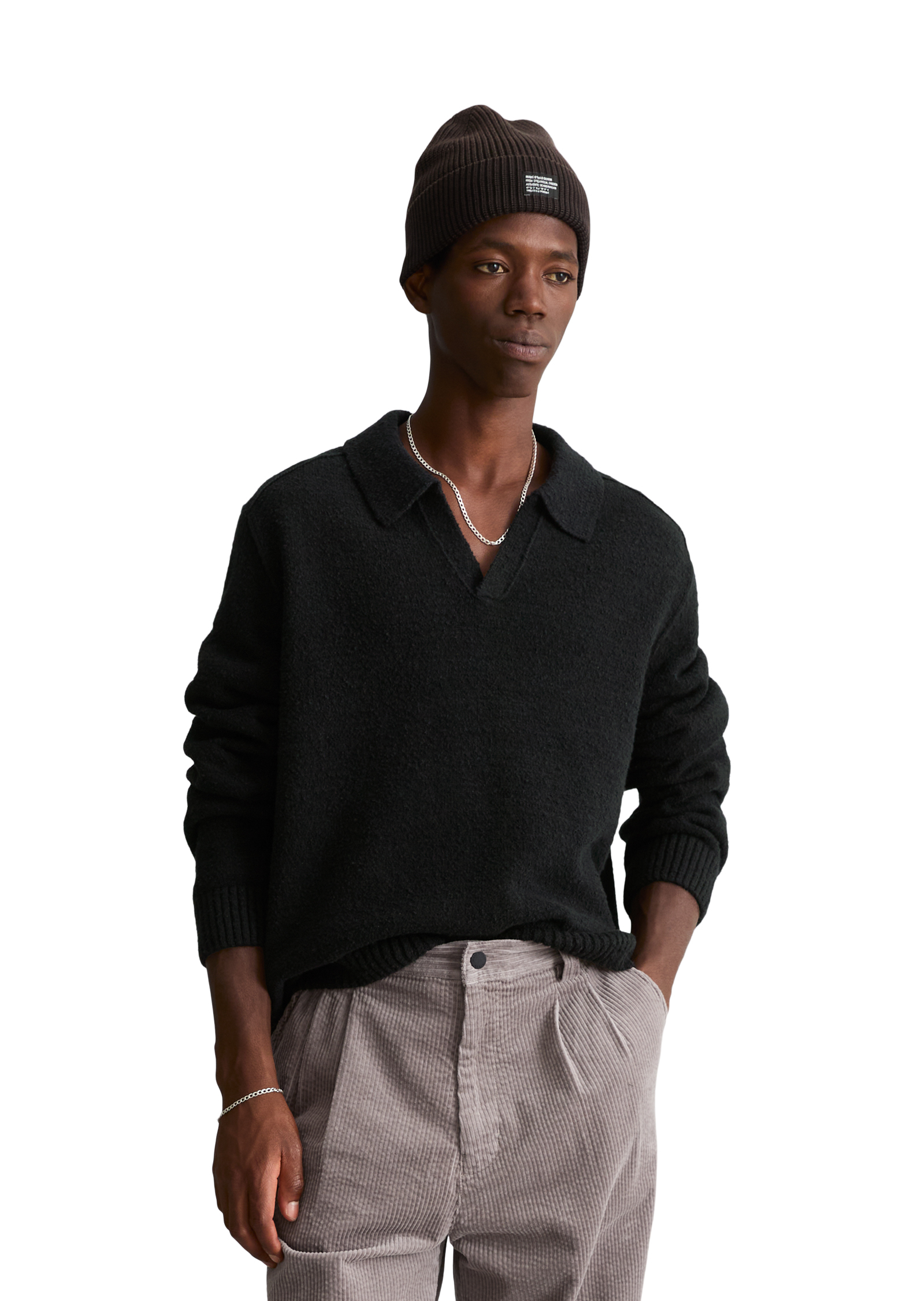 Pull bouclé coupe classique en mélange de coton bio, MARC O’POLO DENIM