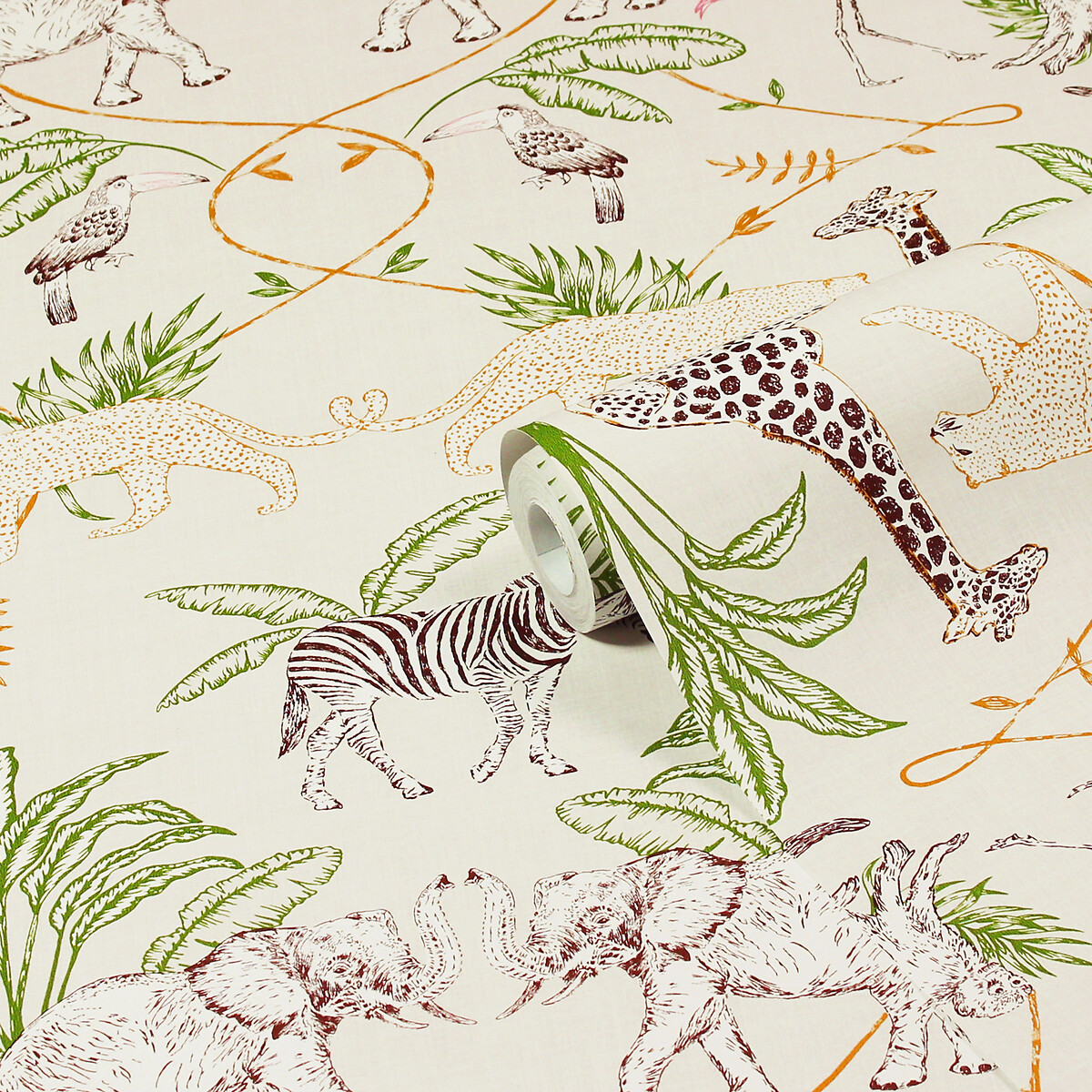 10m Serengeti Animal Printed Wallpaper, FURN.