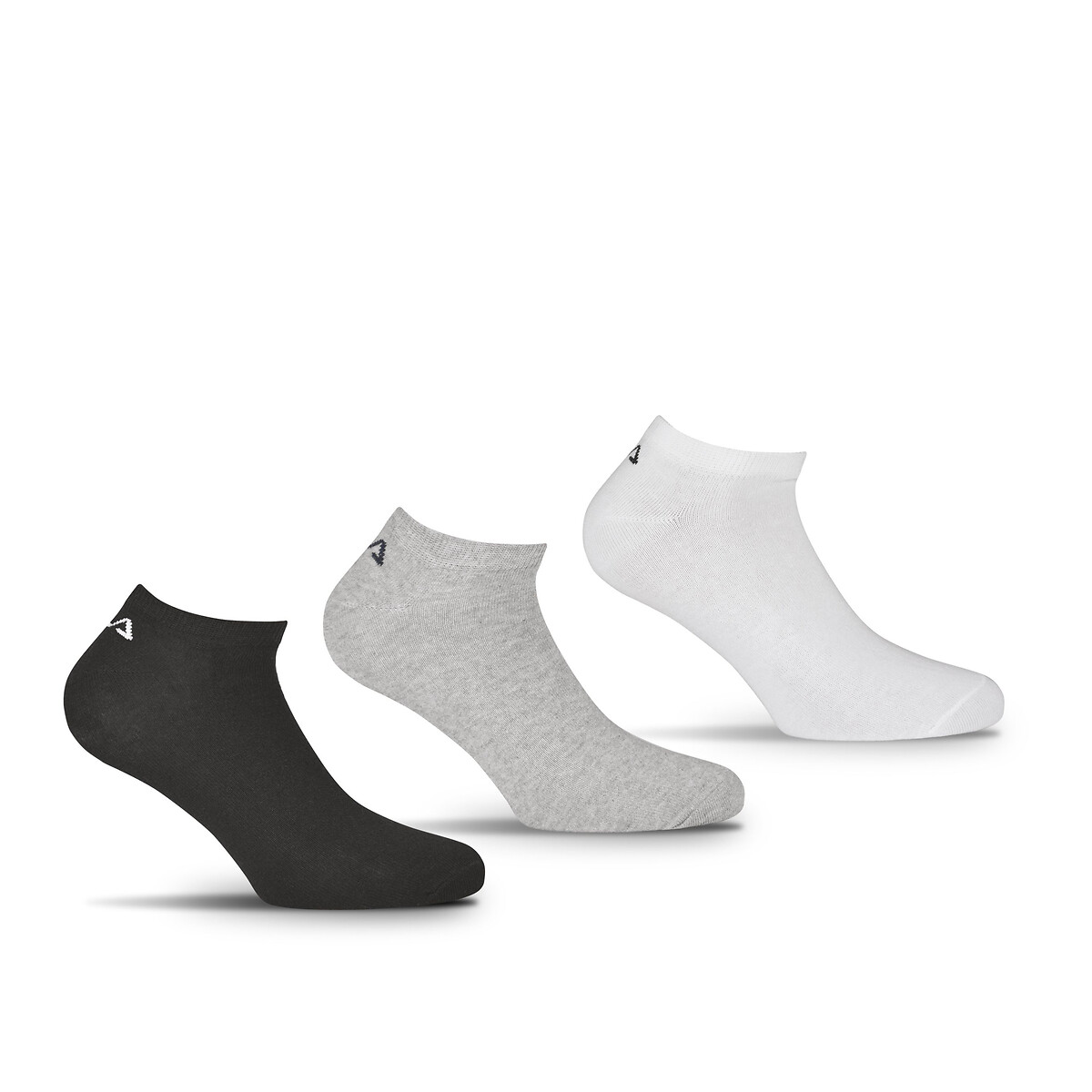 Pack of 6 Pairs of Invisible Plain Socks in Cotton Mix