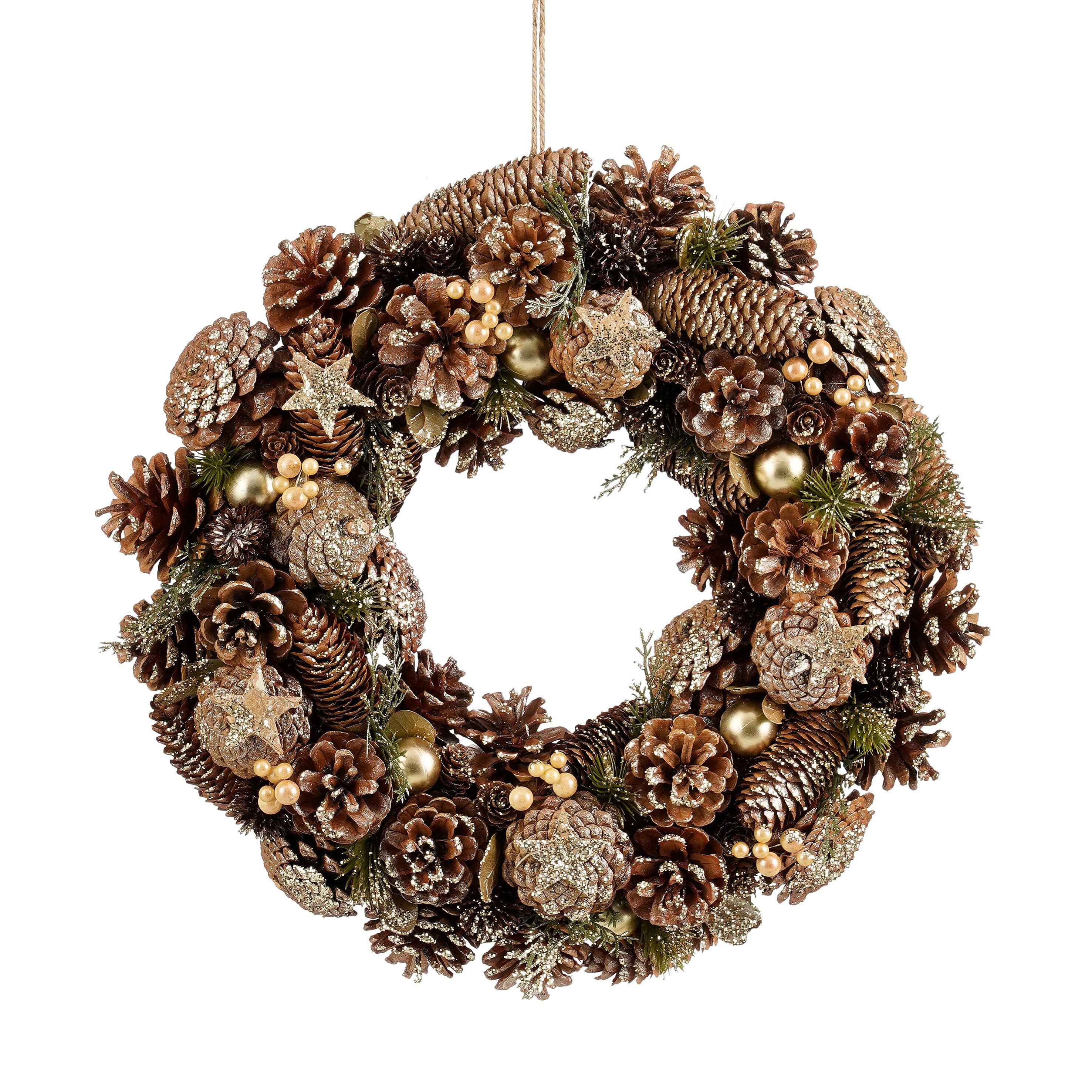 Couronne de Noël avec pommes de pin BRANT, MICA DECORATIONS