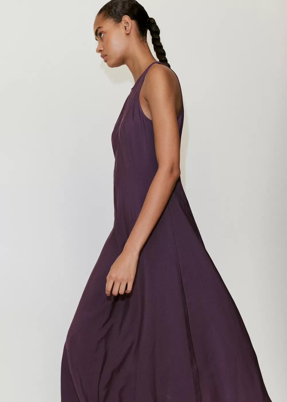 Robe évasée détail coutures, MANGO