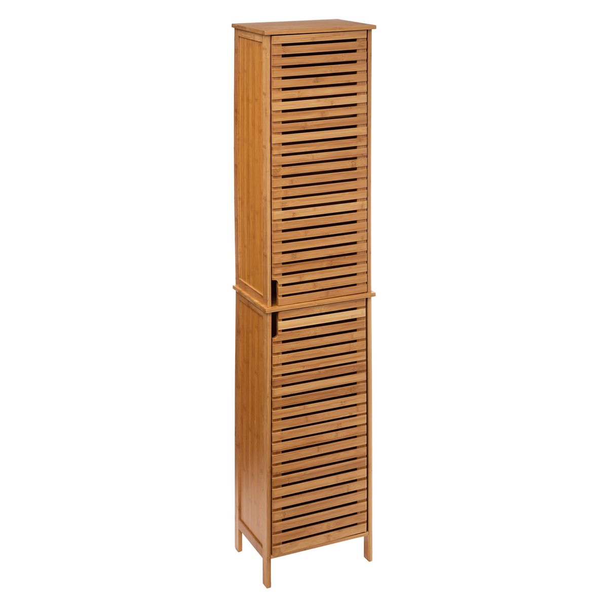 Colonne salle de bain en bambou 34x24x170cm Couleur bois