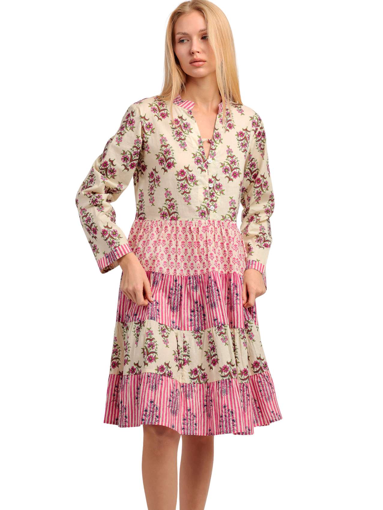 Robe estivale manches longues Folklore, ADMAS