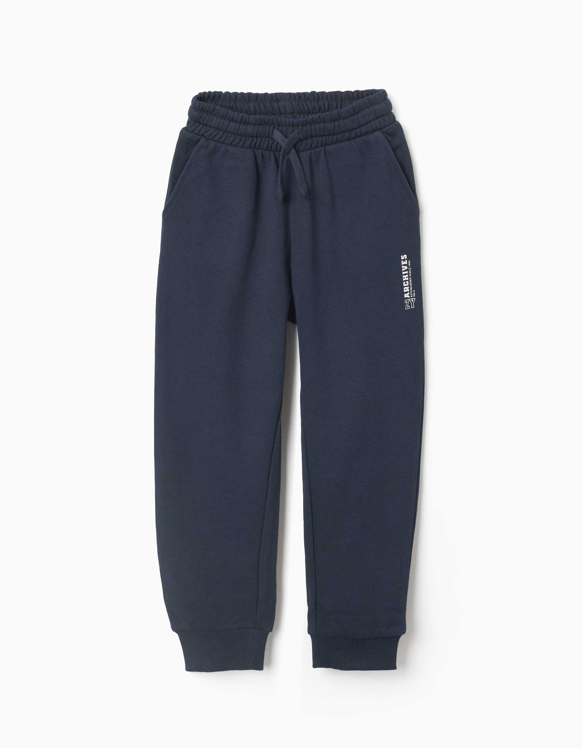 Pantalon de jogging ajusté en molleton avec poches et imprimé ZY, ZIPPY