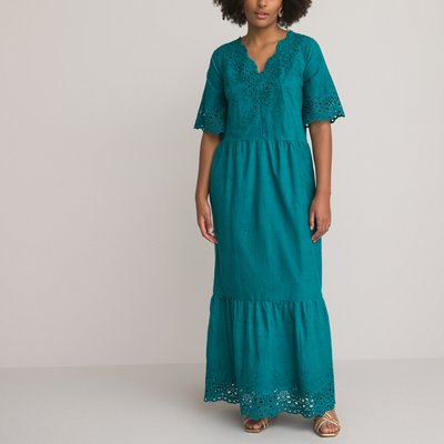 Broderie Anglaise Maxi Dress in Cotton Mix ANNE WEYBURN