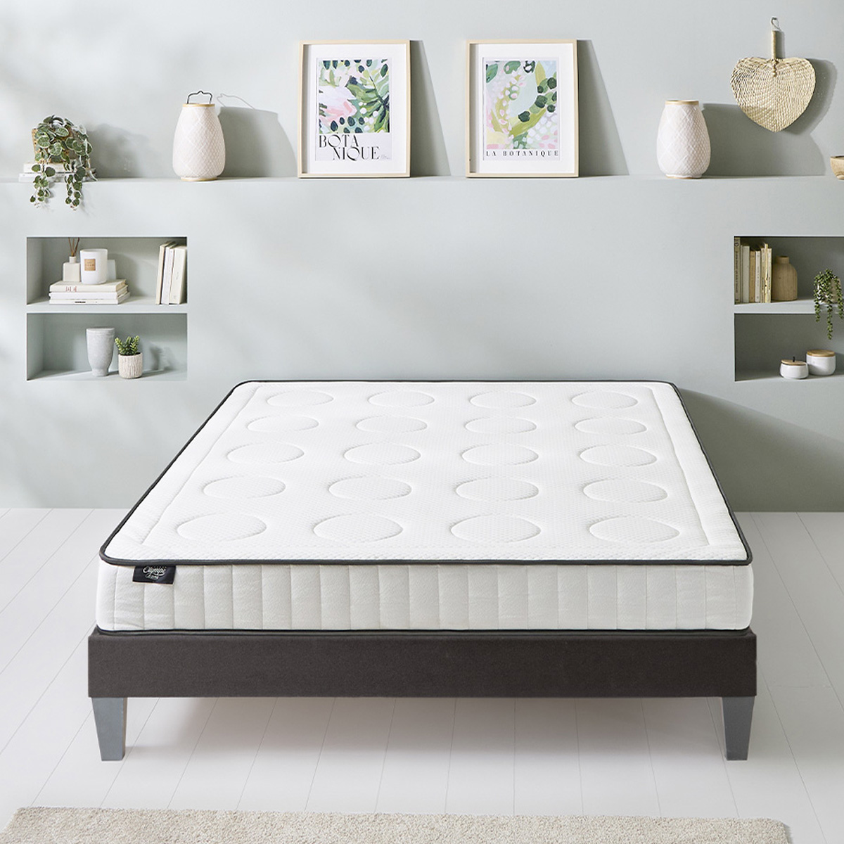 Matelas Cristal - Mémoire de forme - Densité 40 kg/m³ - 18 cm d'épaisseur - Accueil équilibré, soutien ferme, OLYMPE LITERIE