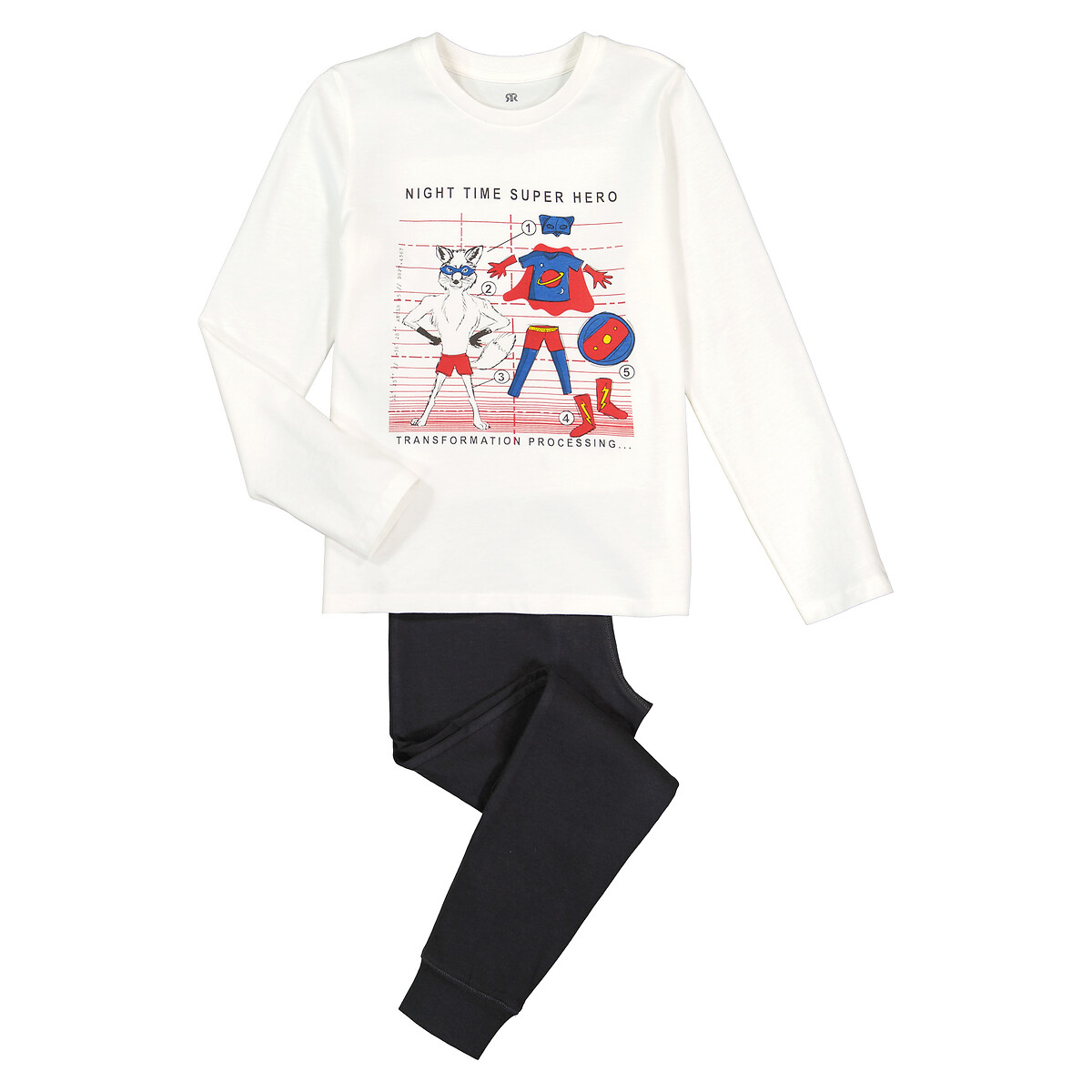 oriëntatie Slechte factor Eik Pyjama in katoen, superheld vos print grijs/ecru La Redoute Collections |  La Redoute