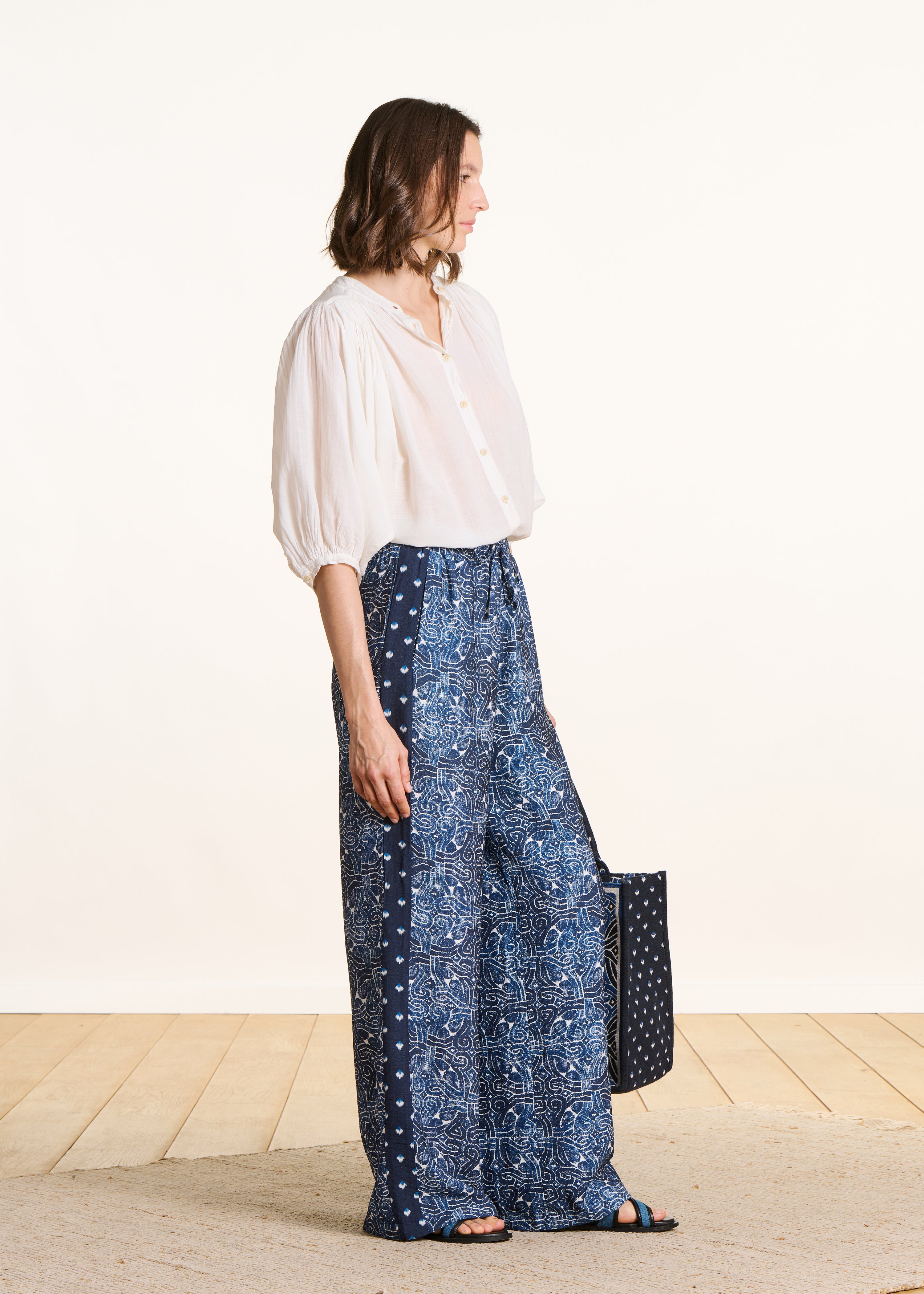 Pantalon large à imprimé, LA FEE MARABOUTEE