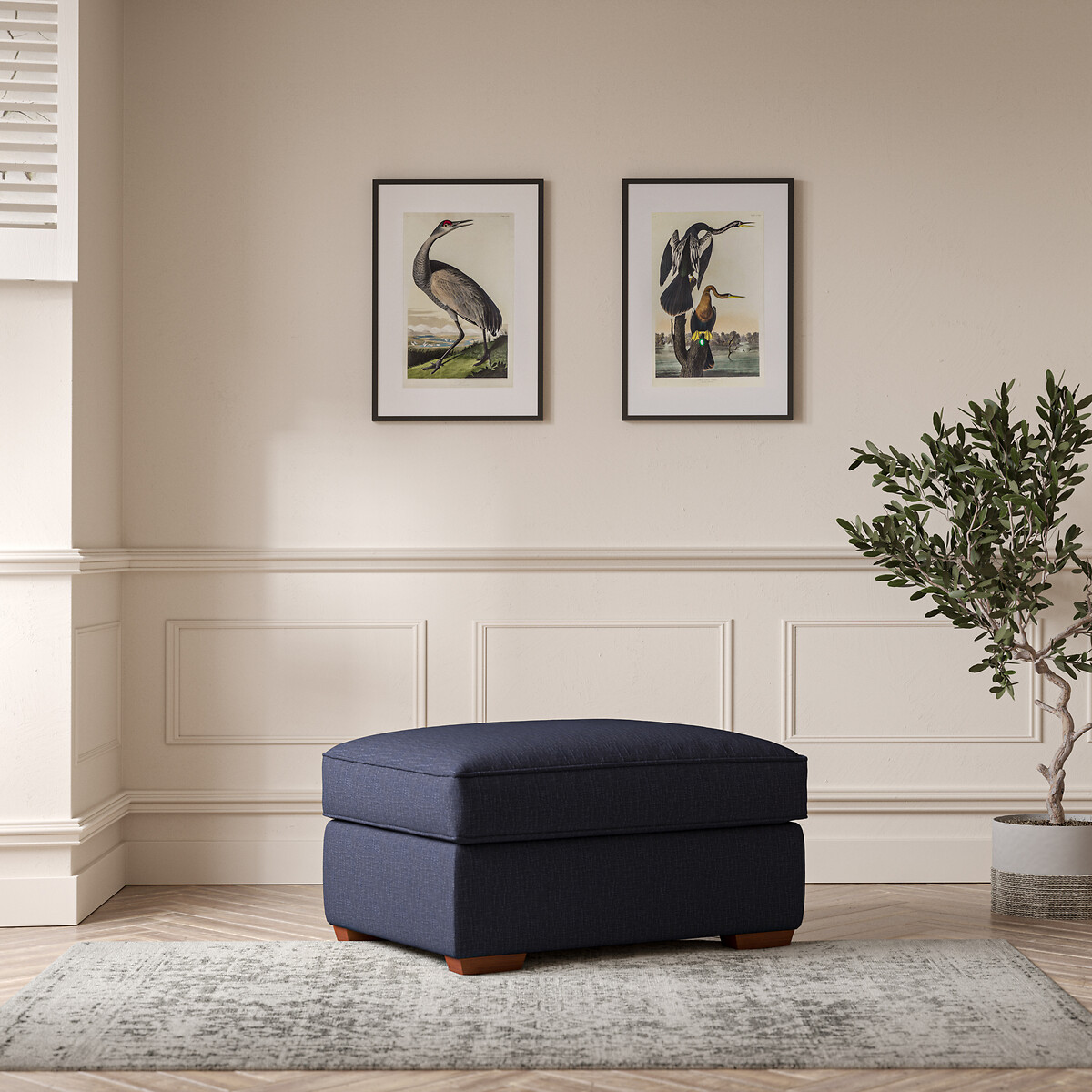 Textured footstool on sale