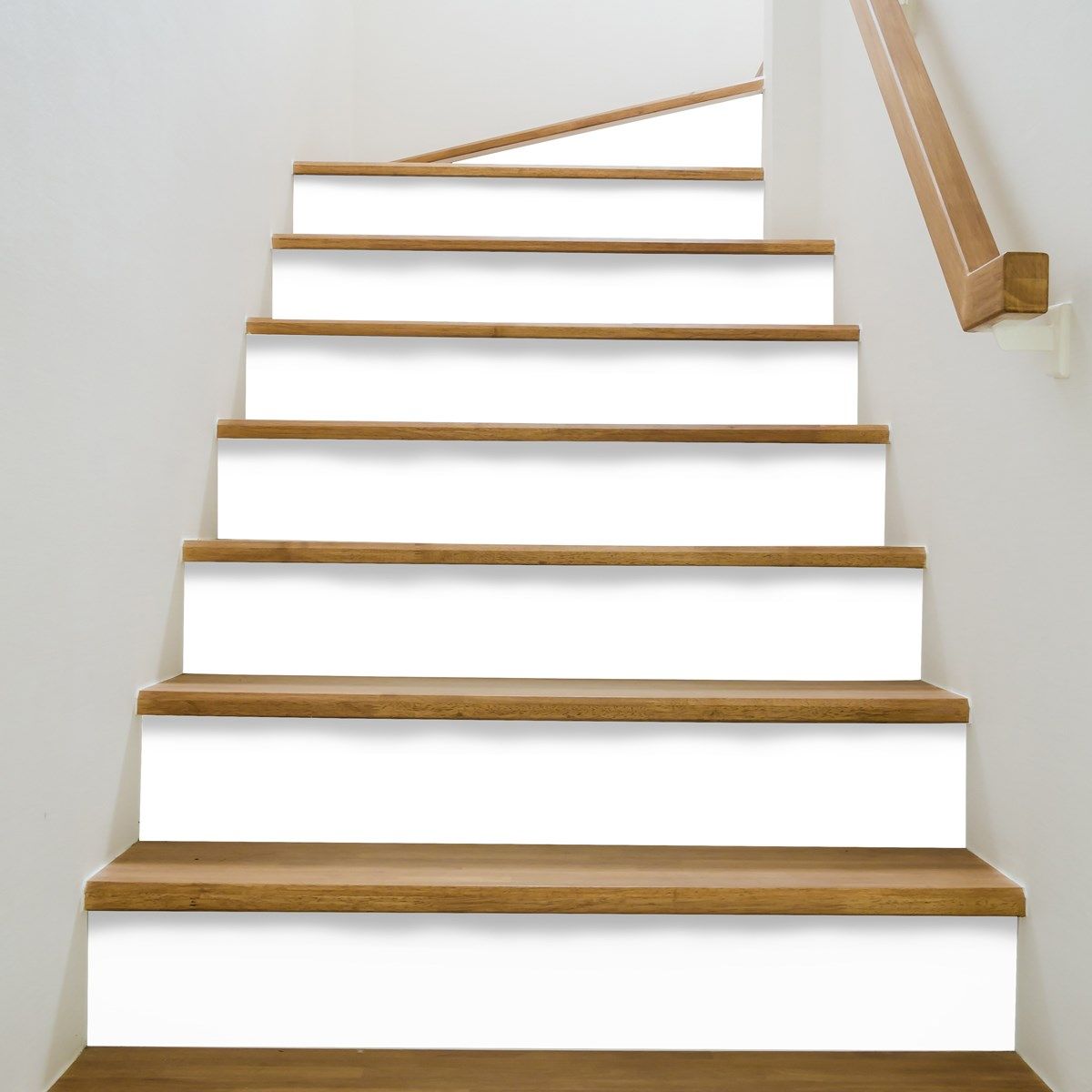 contremarche escalier pvc total white 15x100cm - lot de 5