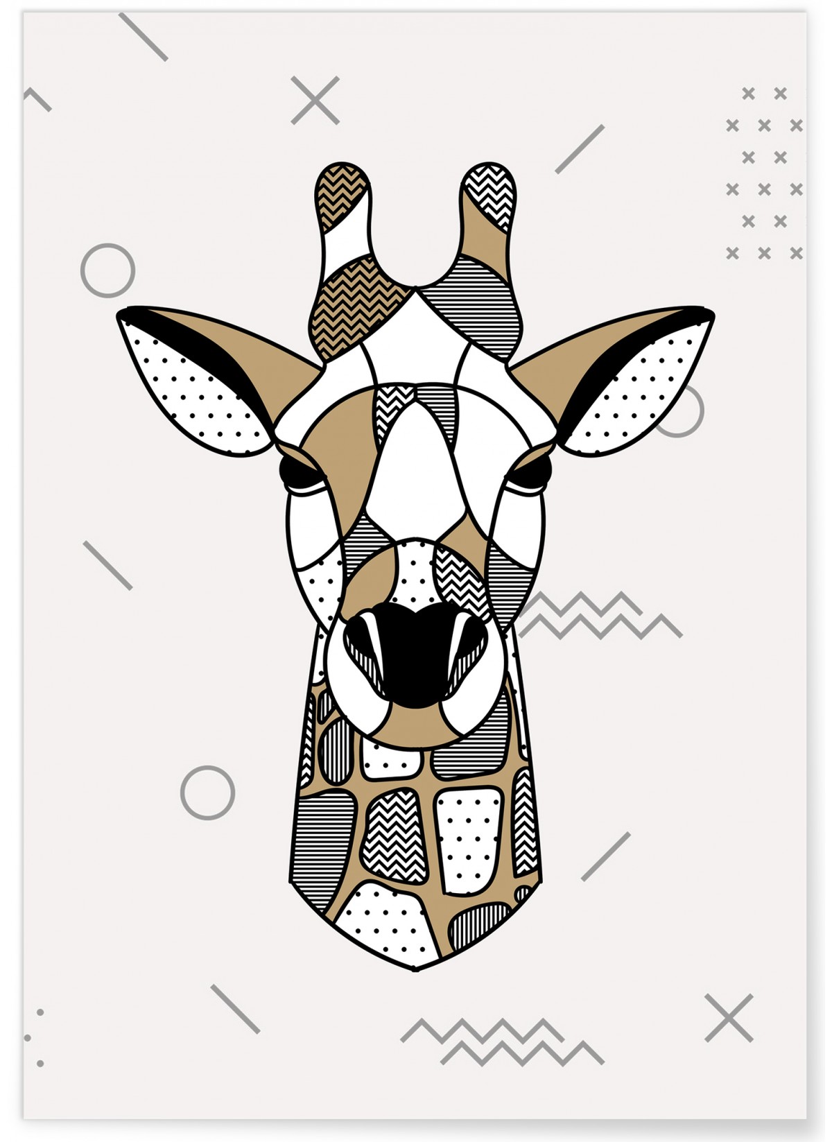 Affiche Girafe scandinave, L'AFFICHERIE