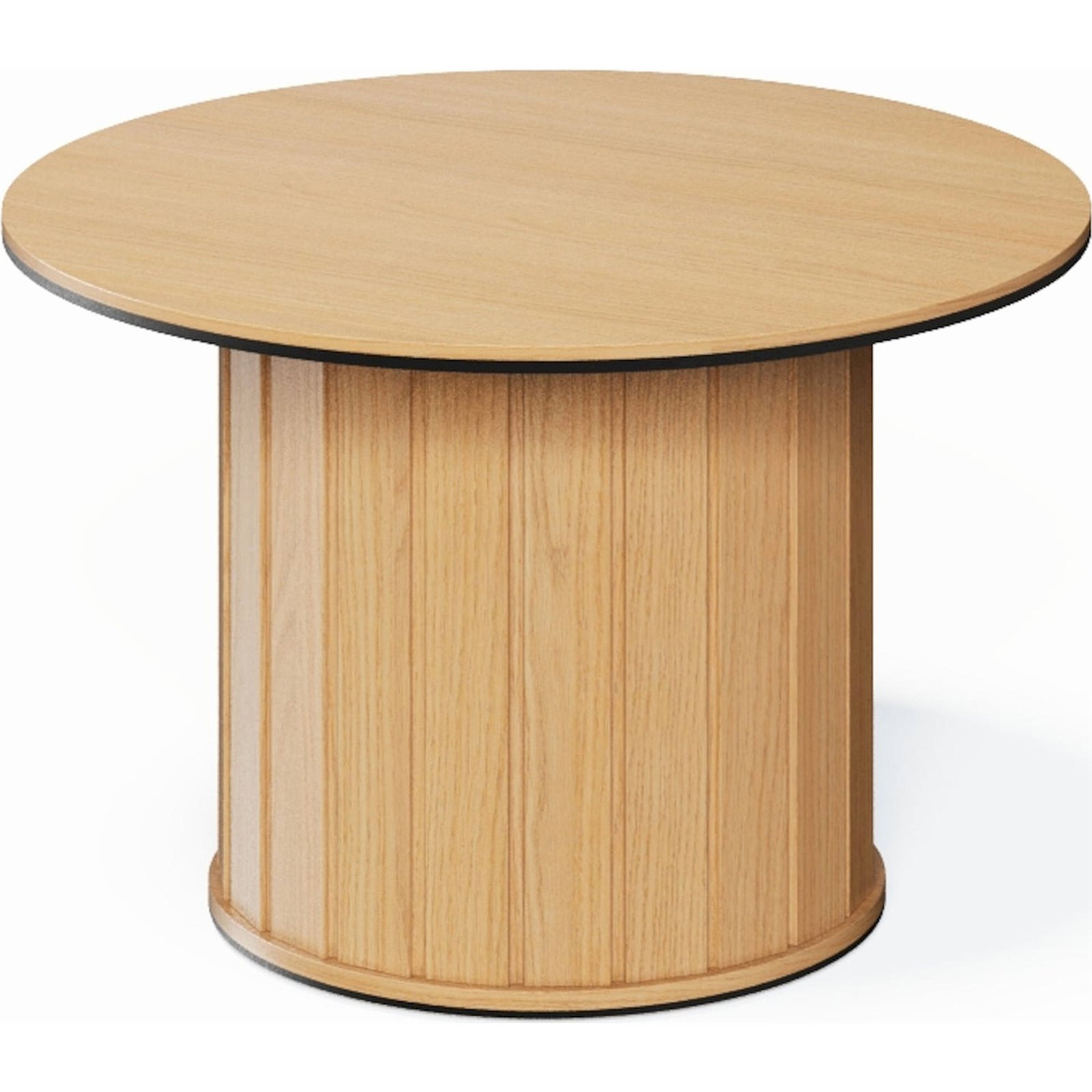 Table basse ronde bois pied cannelé ROTTO, RECOLLECTION