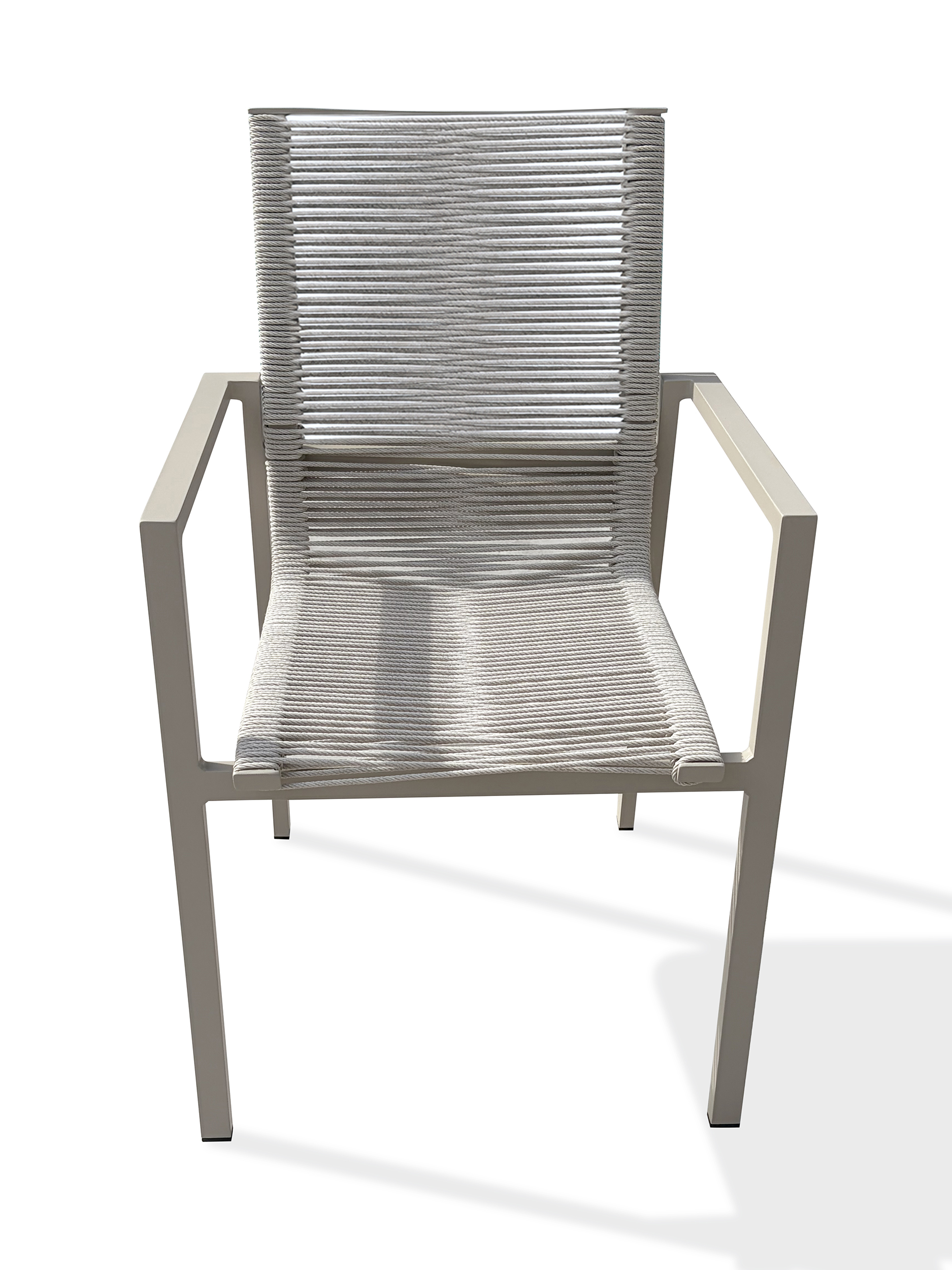 Fauteuil de jardin en aluminium et corde tissée MEXICO, DCB GARDEN