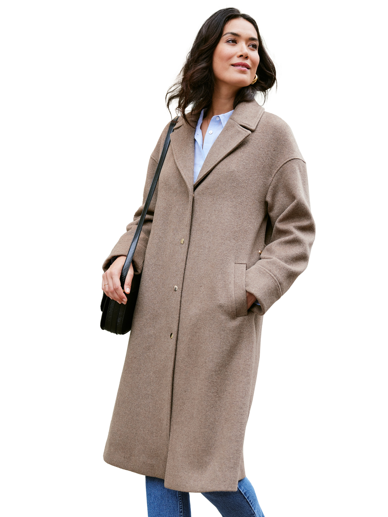 Manteau en drap de laine évolutif et portage grossesse, ENVIE DE FRAISE