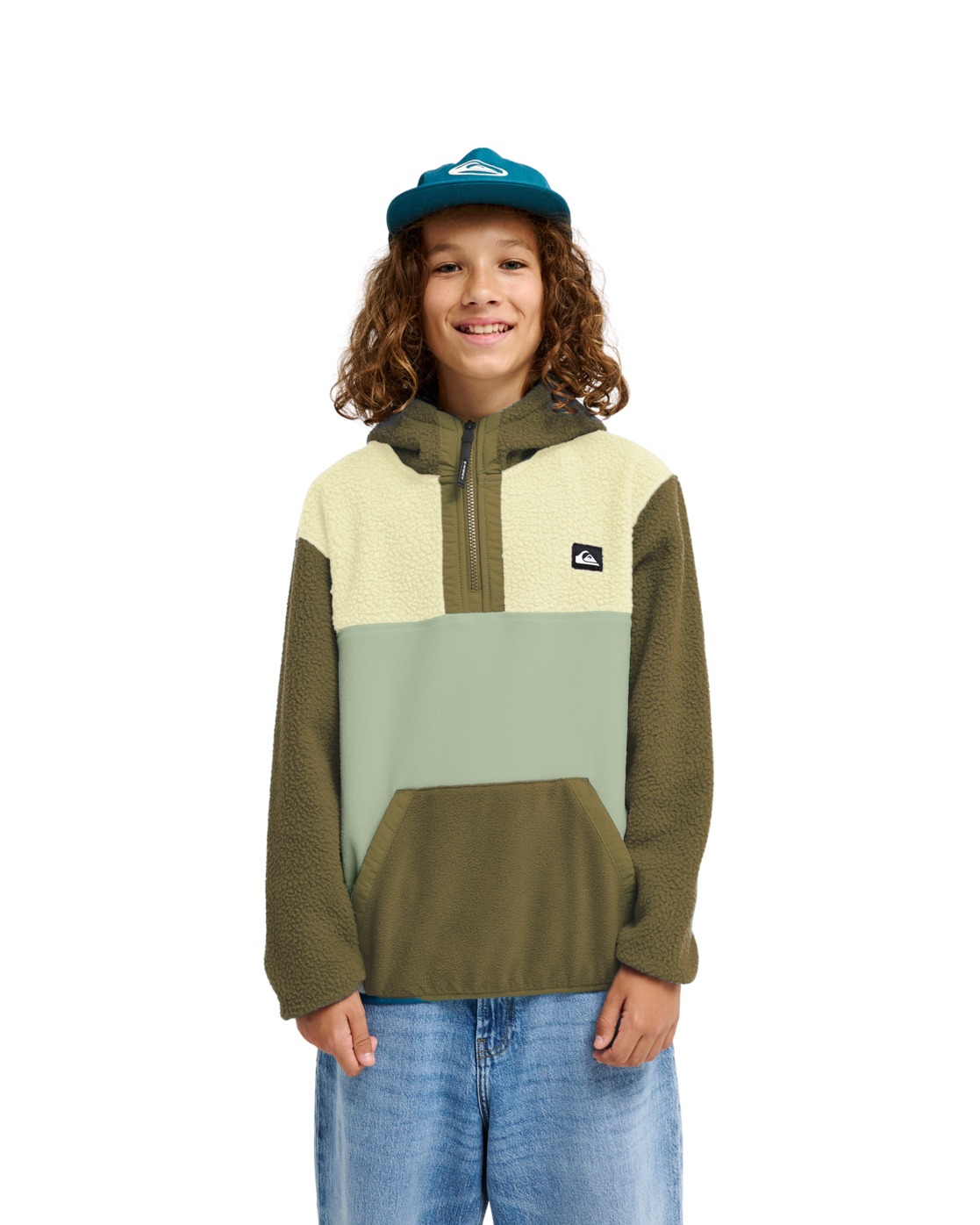 Polaire sherpa demi-zip OCEAN VIEW MIX, QUIKSILVER