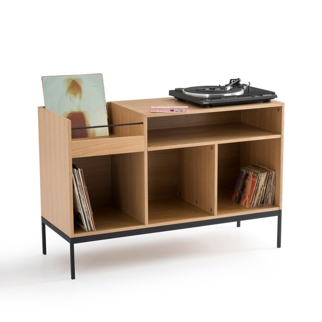 Vinyl meubel in eik, Compo <span itemprop=