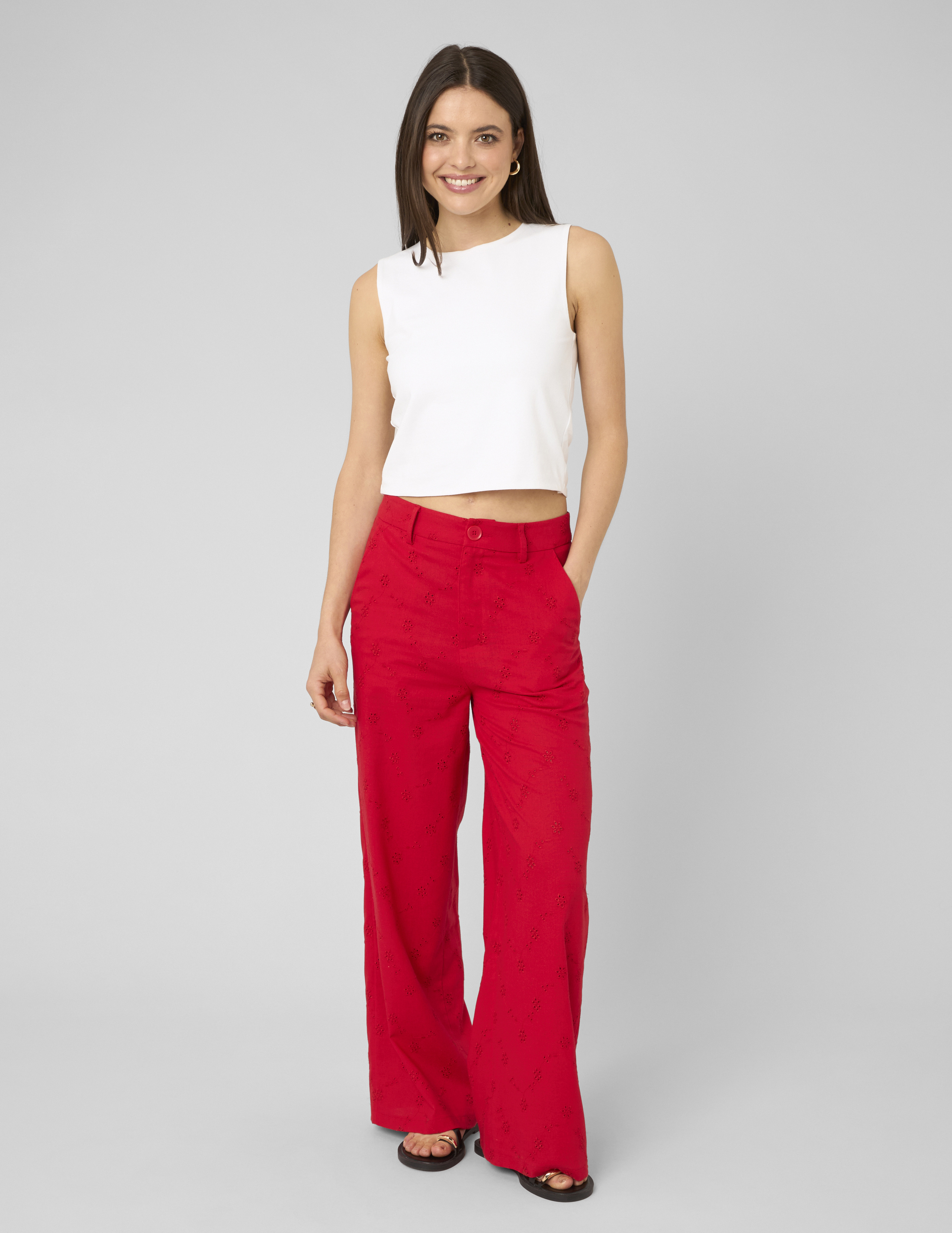 Pantalon broderie anglaise, BZB