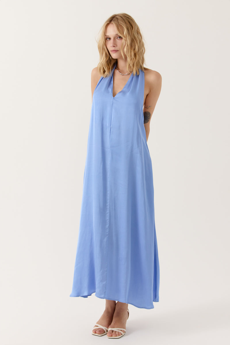 Robe longue fluide à col halter Ivonia, ARTLOVE