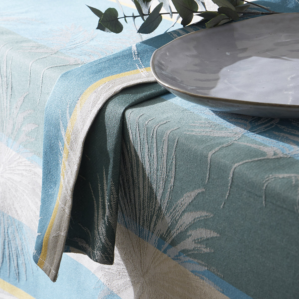 Lot de 3 serviettes tropicales à jacquard enduit, TRADILINGE