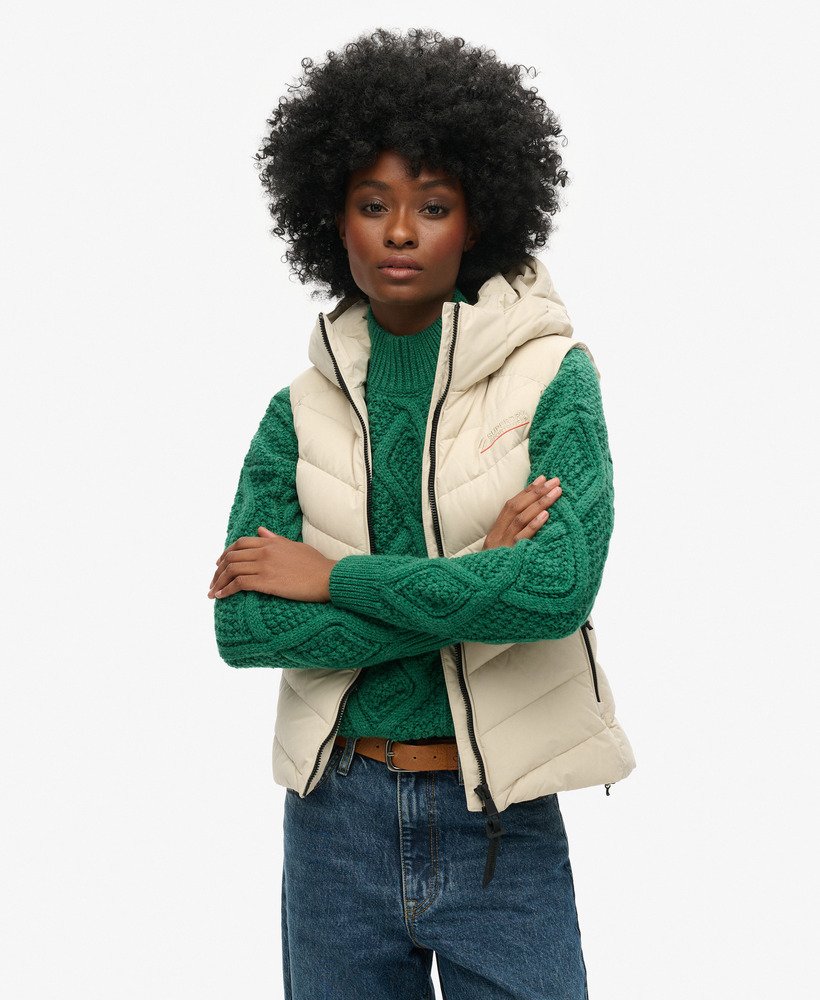 Doudoune sans manches à capuche en microfibre, SUPERDRY