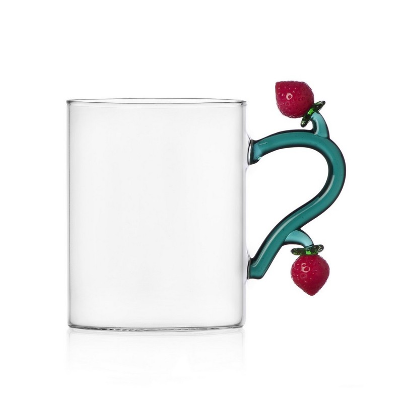 Mug verre fraises FRUITS AND FLOWERS, ICHENDORF