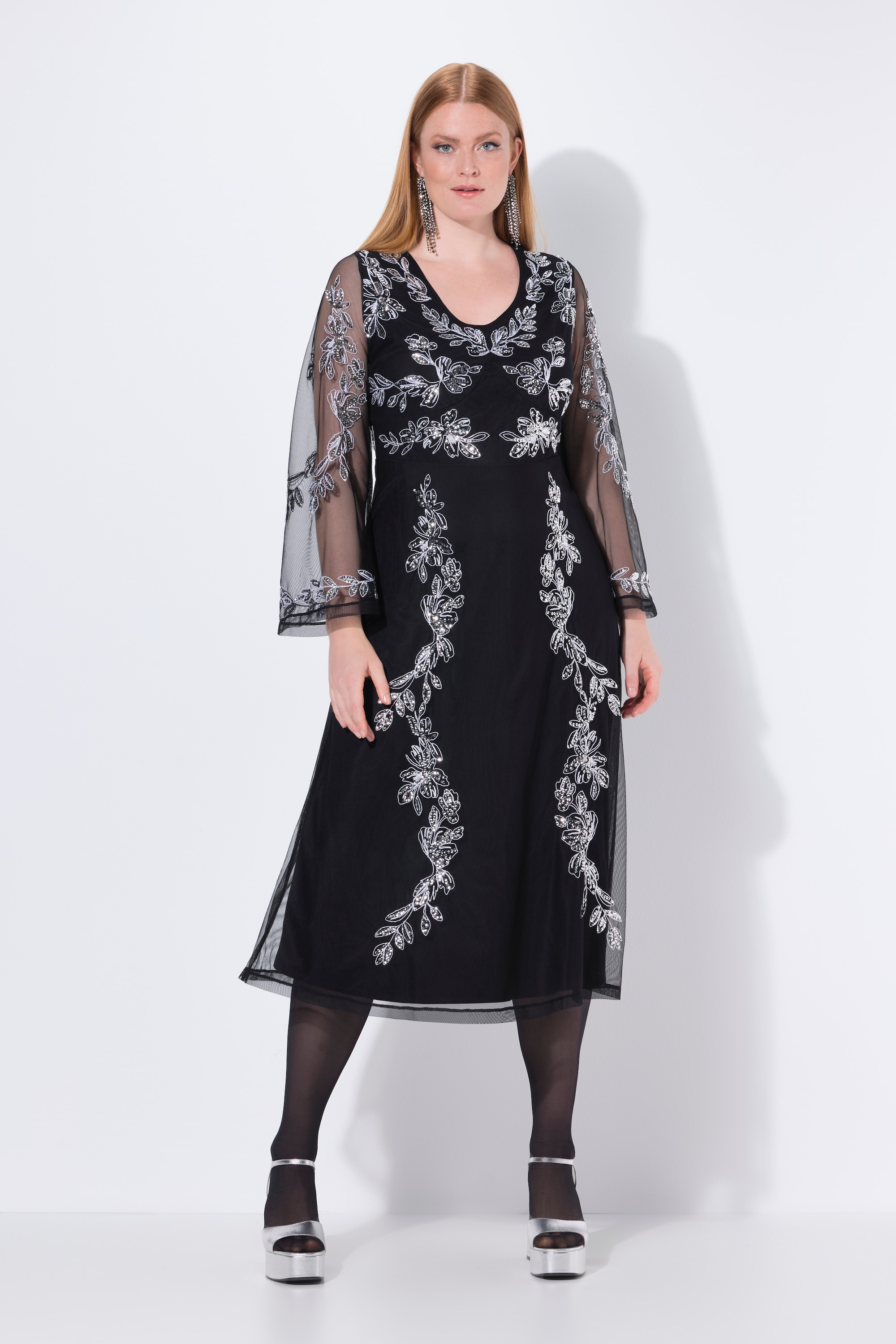 Robe de soirée avec encolure en V, ULLA POPKEN
