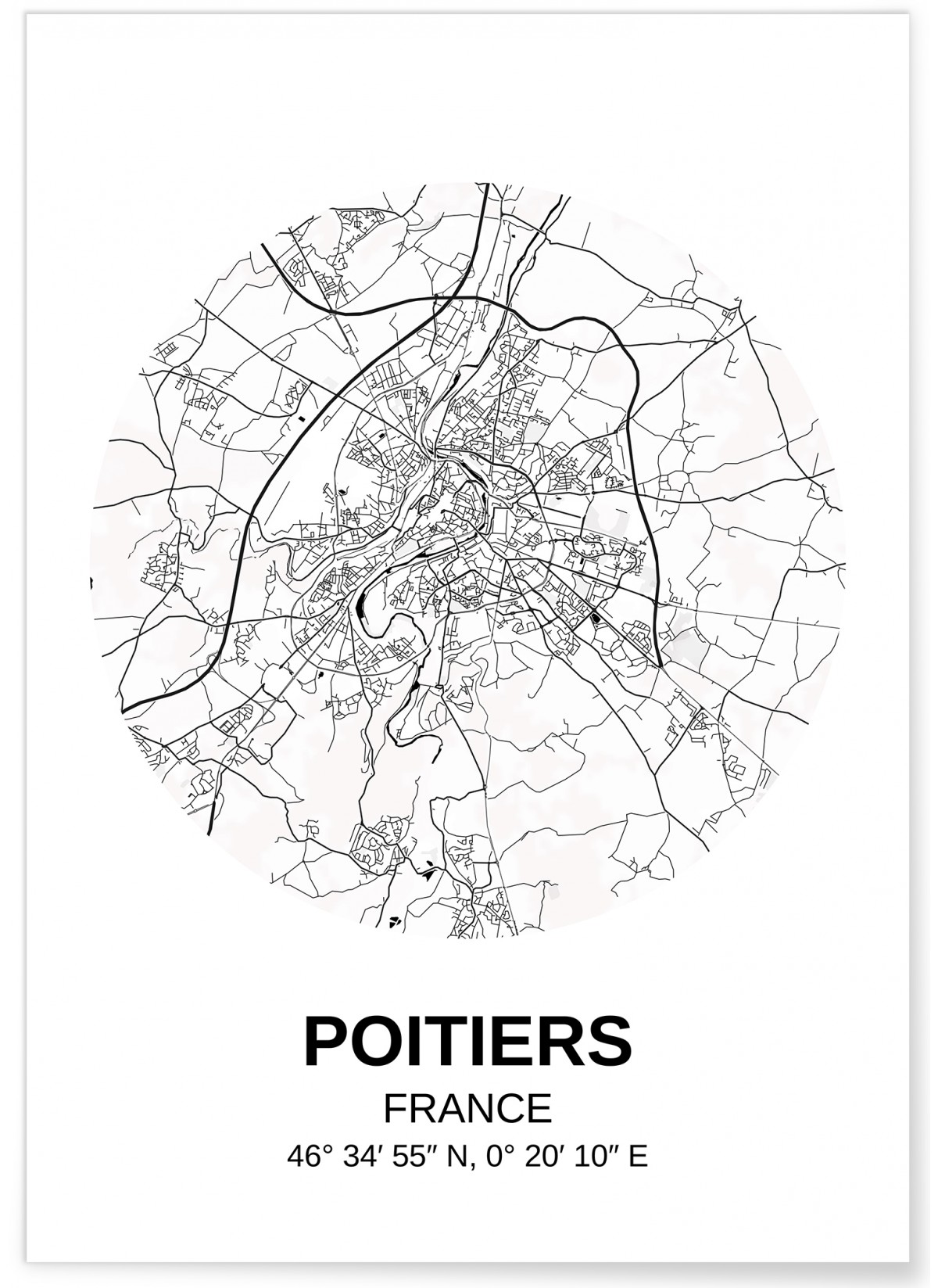 Affiche Carte Poitiers, L'AFFICHERIE