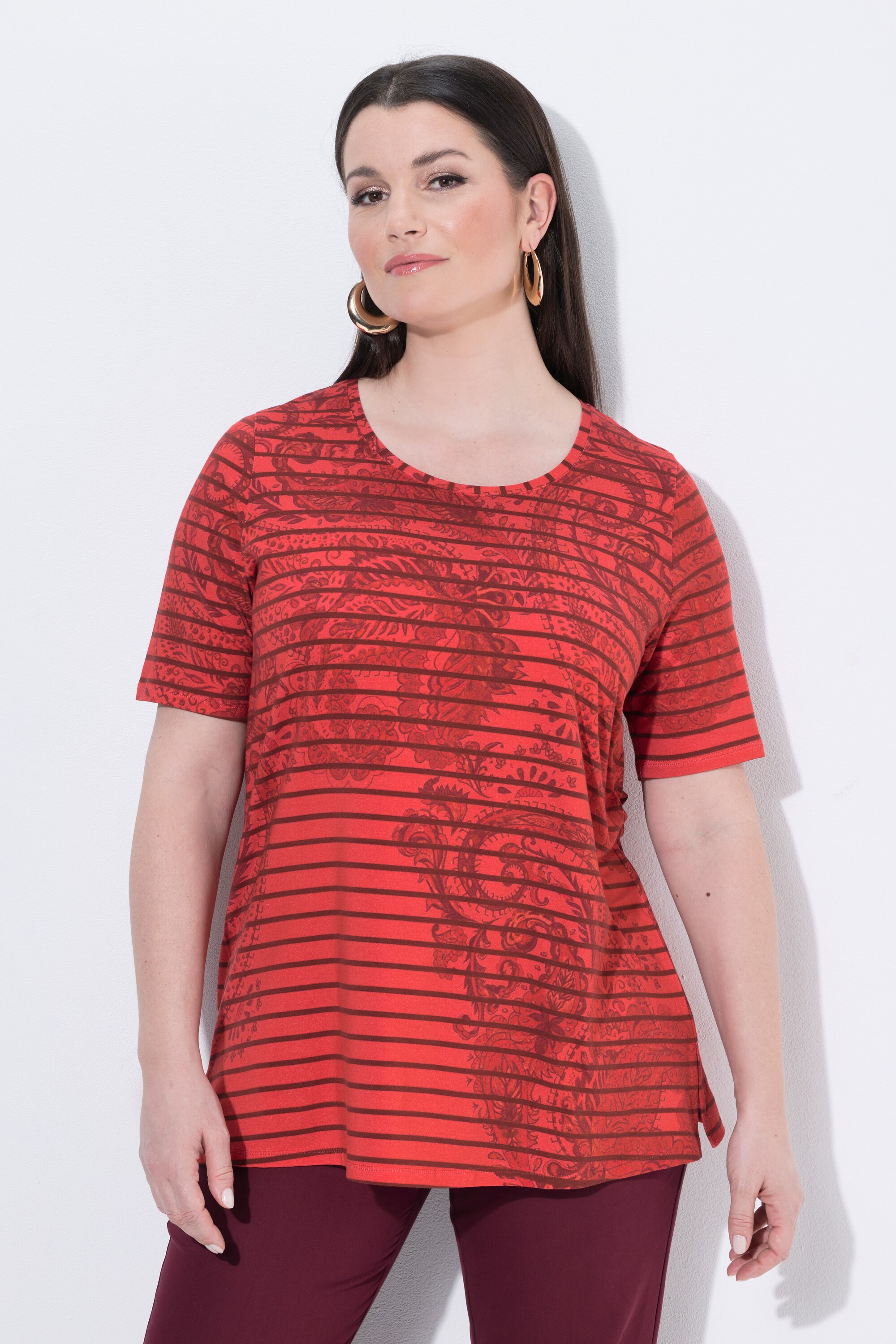 T-shirt rayé en coton Pima, ULLA POPKEN