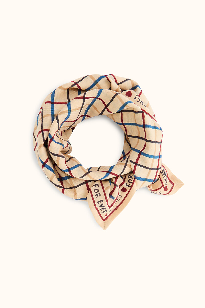 Grand foulard à carreaux, LATIKA, APACHES COLLECTIONS