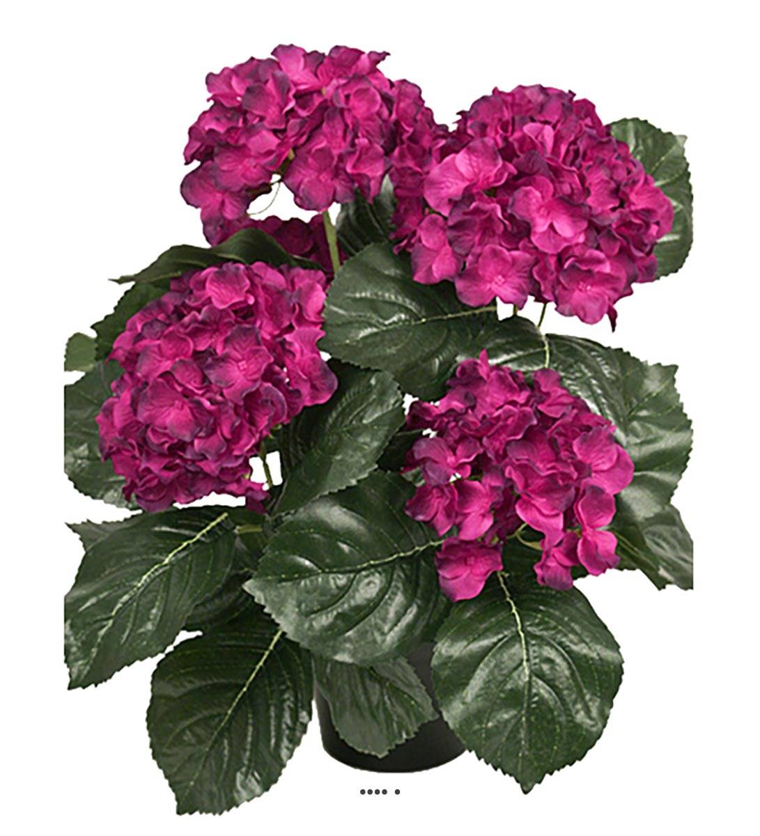 Hortensia en pot artificiel lesté H 40 cm, ARTIFICIELLES