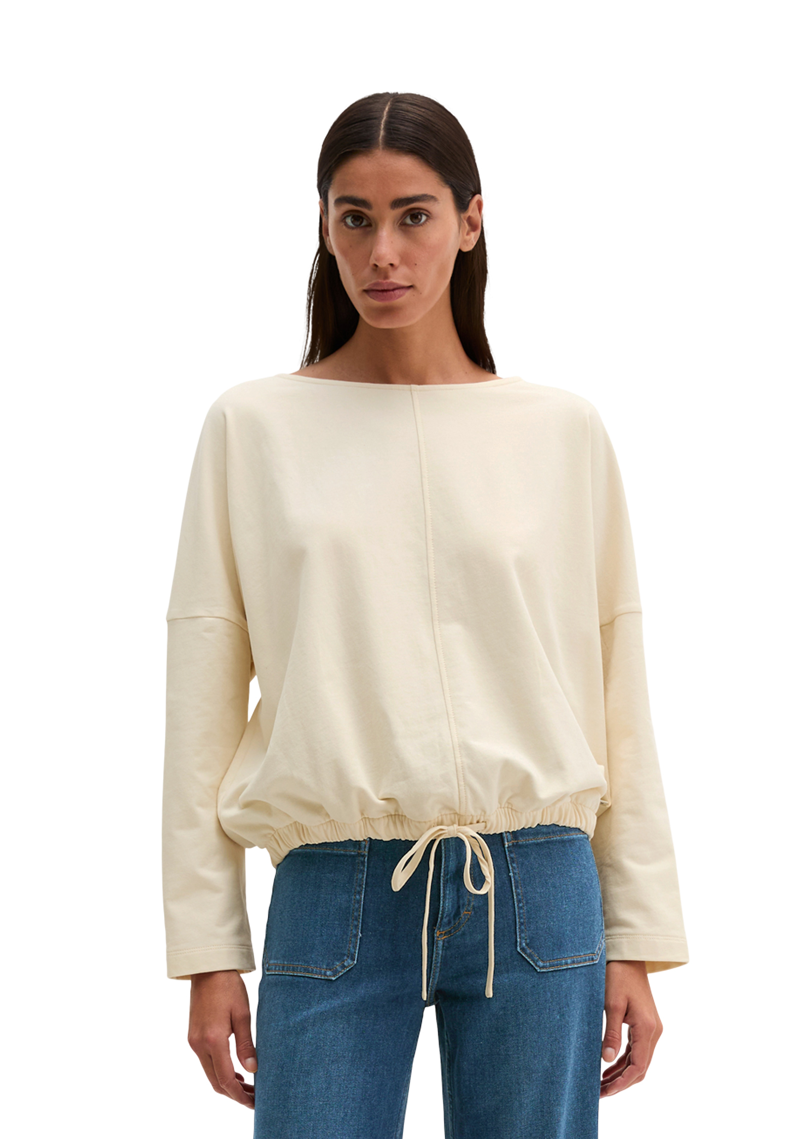 Sweat à cordon de serrage en mélange de coton bio peigné, MARC O'POLO