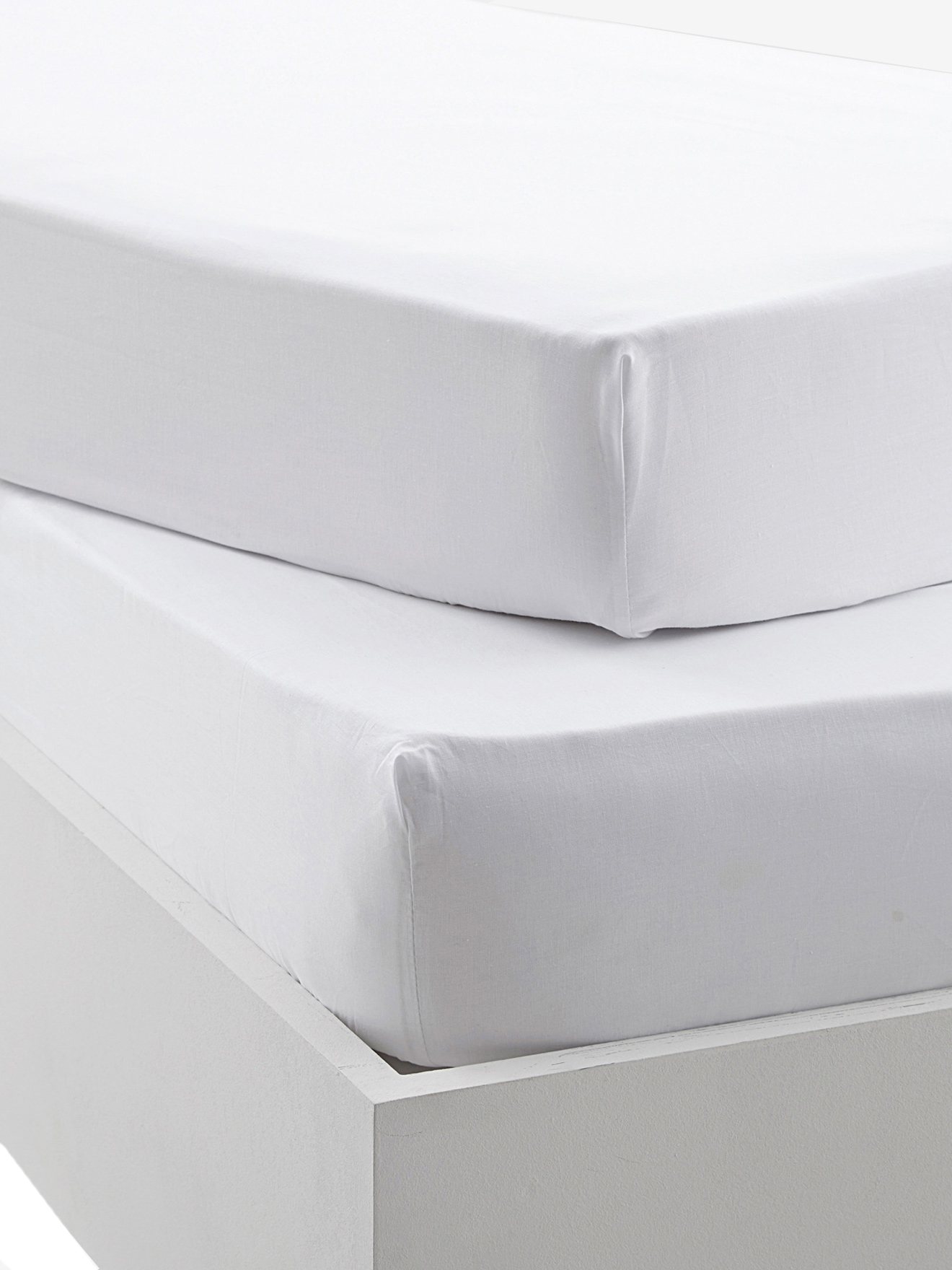 Lot de 2 draps-housses BIO COLLECTION, VERTBAUDET