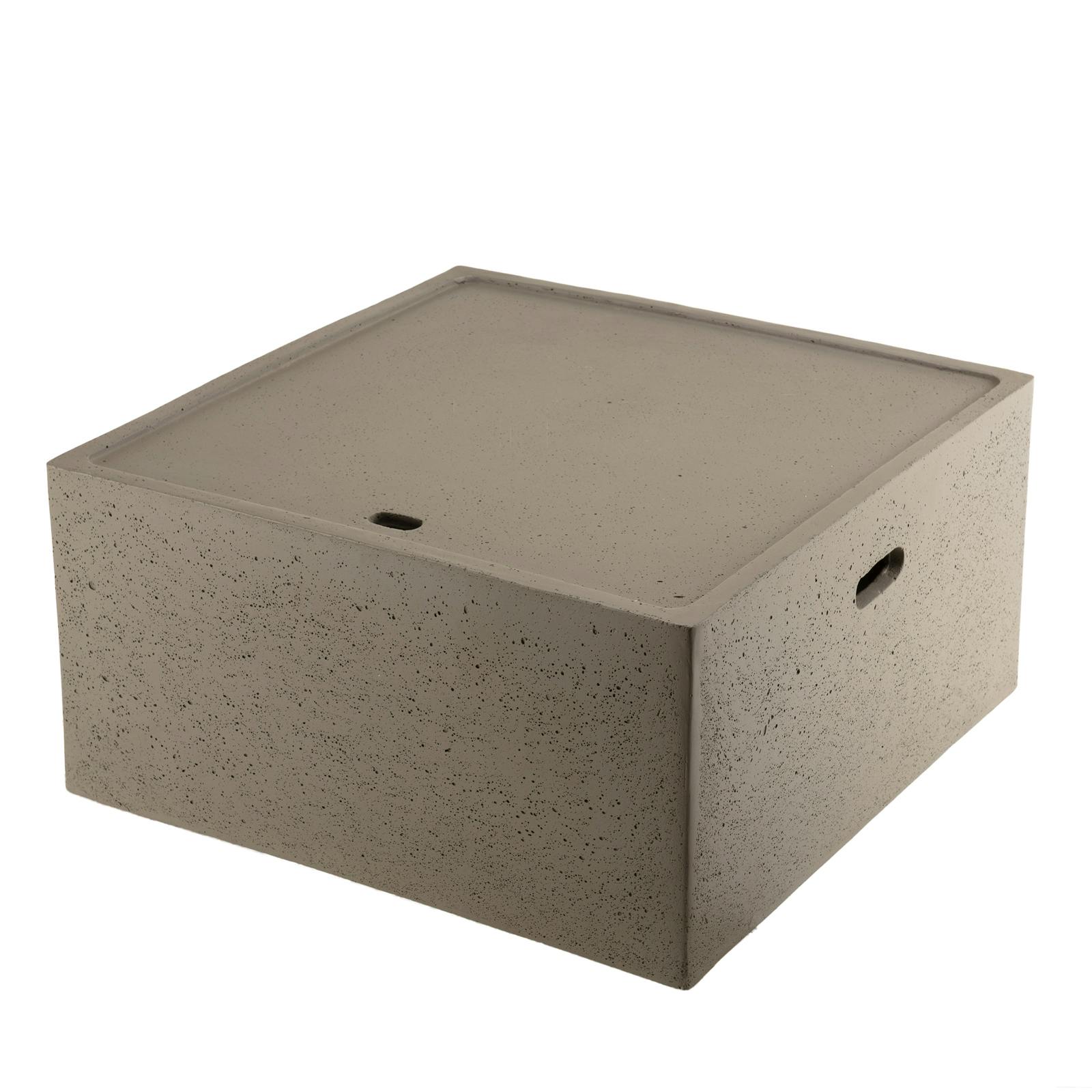 Table basse de jardin carrée en béton 68x68cm SUMMER, PIER IMPORT
