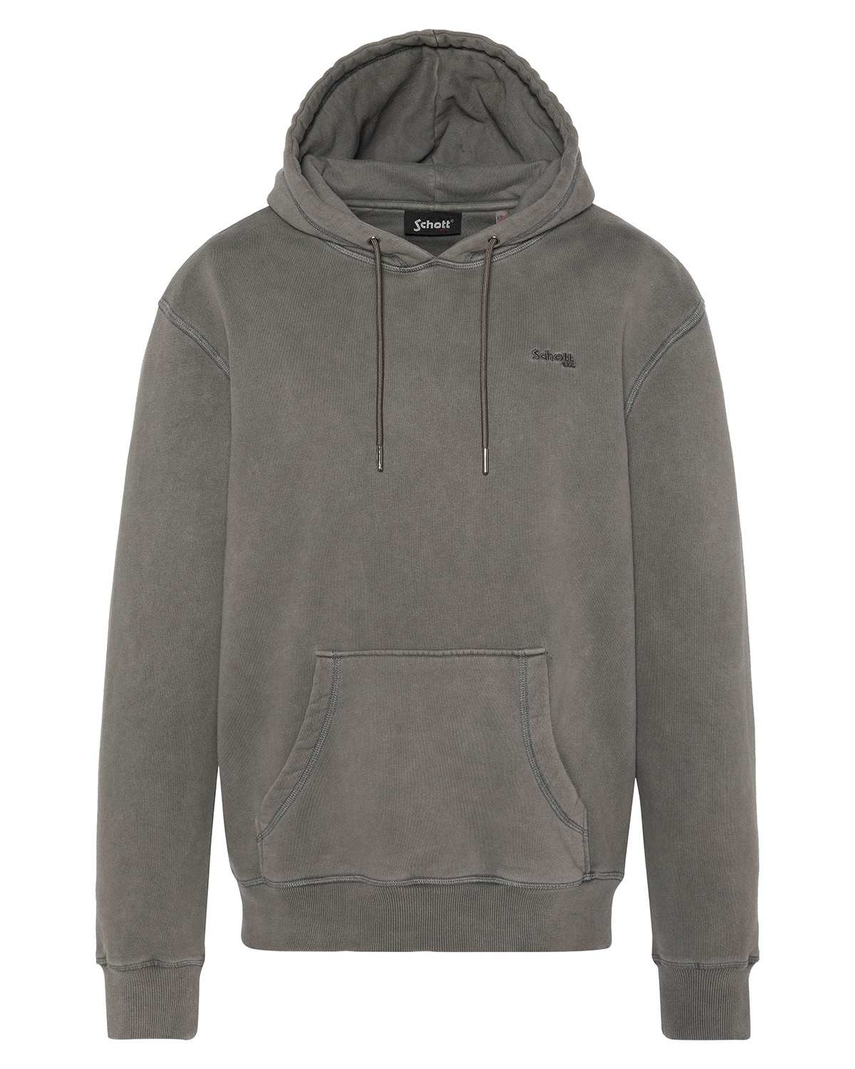 Sweatshirt à capuche effet délavé, SCHOTT