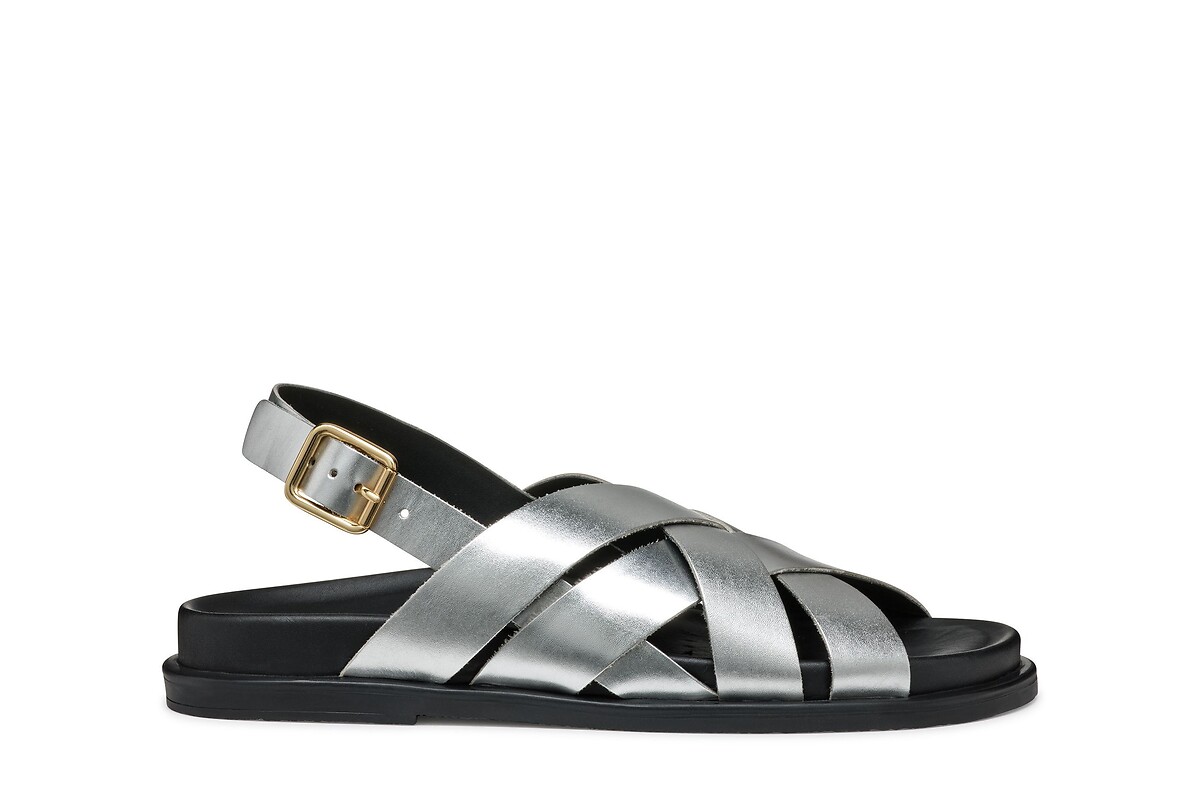 Adelash Leather Flat Sandals, GEOX
