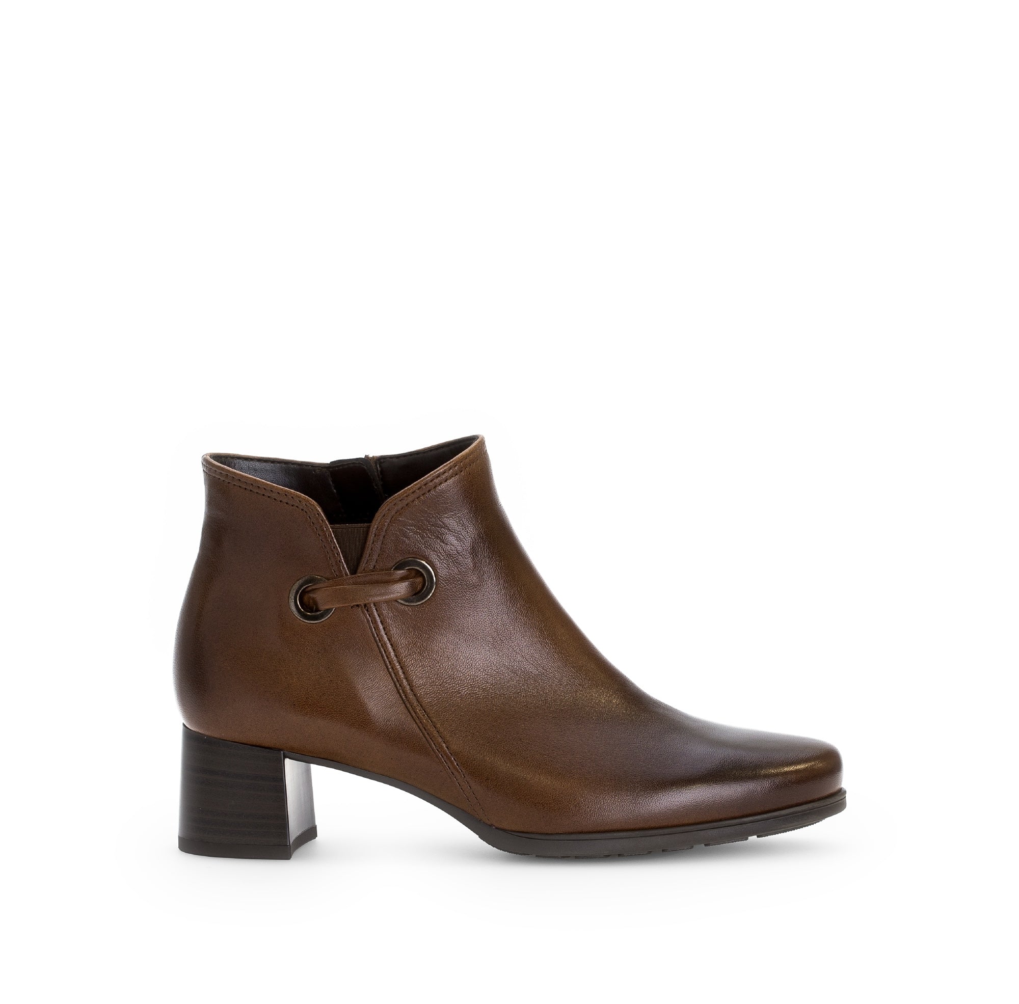 Bottines en cuir à talon décroché block, GABOR