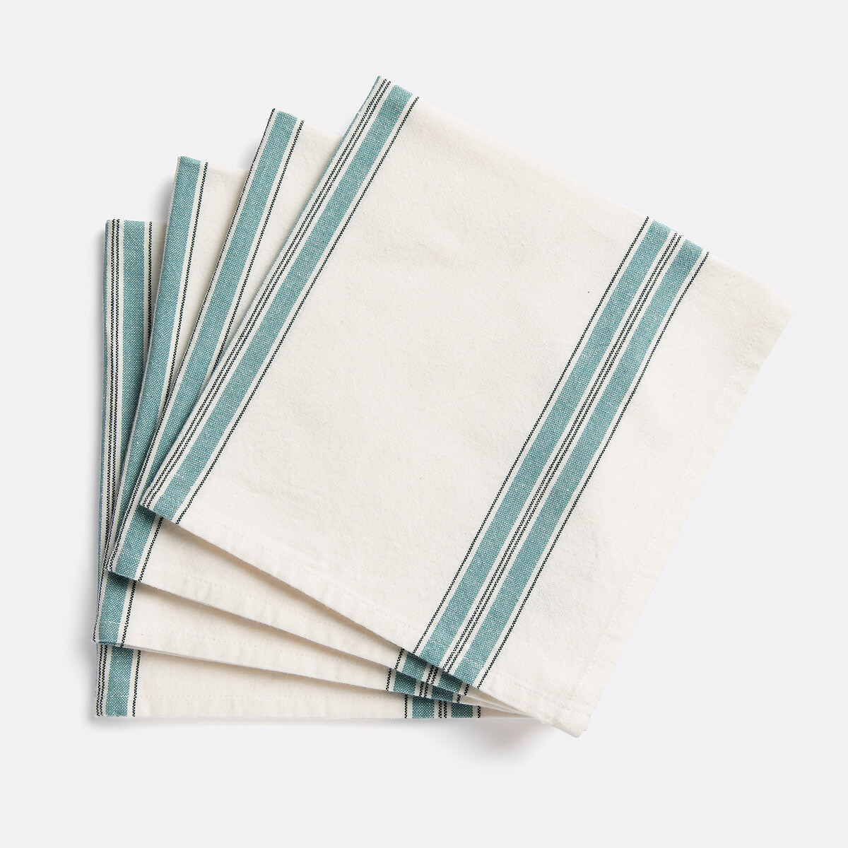 LA REDOUTE INTERIEURS Set van 4 servetten in gewassen katoen, Boisseau