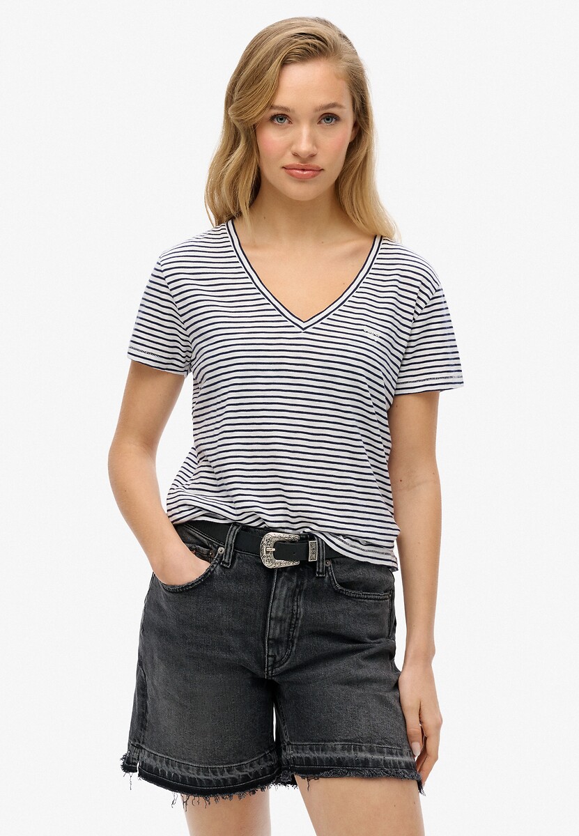 Plain V-Neck T-Shirt, SUPERDRY