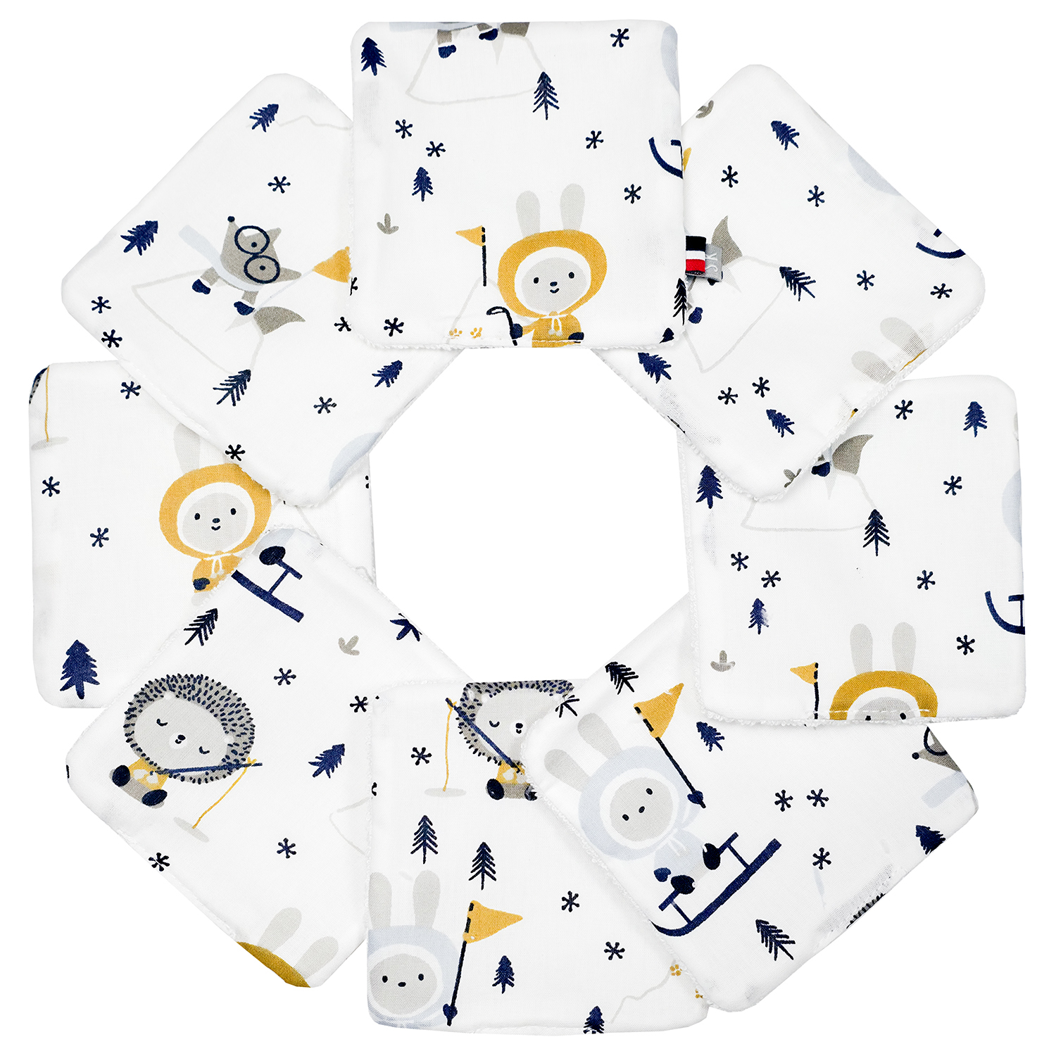 Lingettes bébé lavables 8 pièces, SEVIRA KIDS