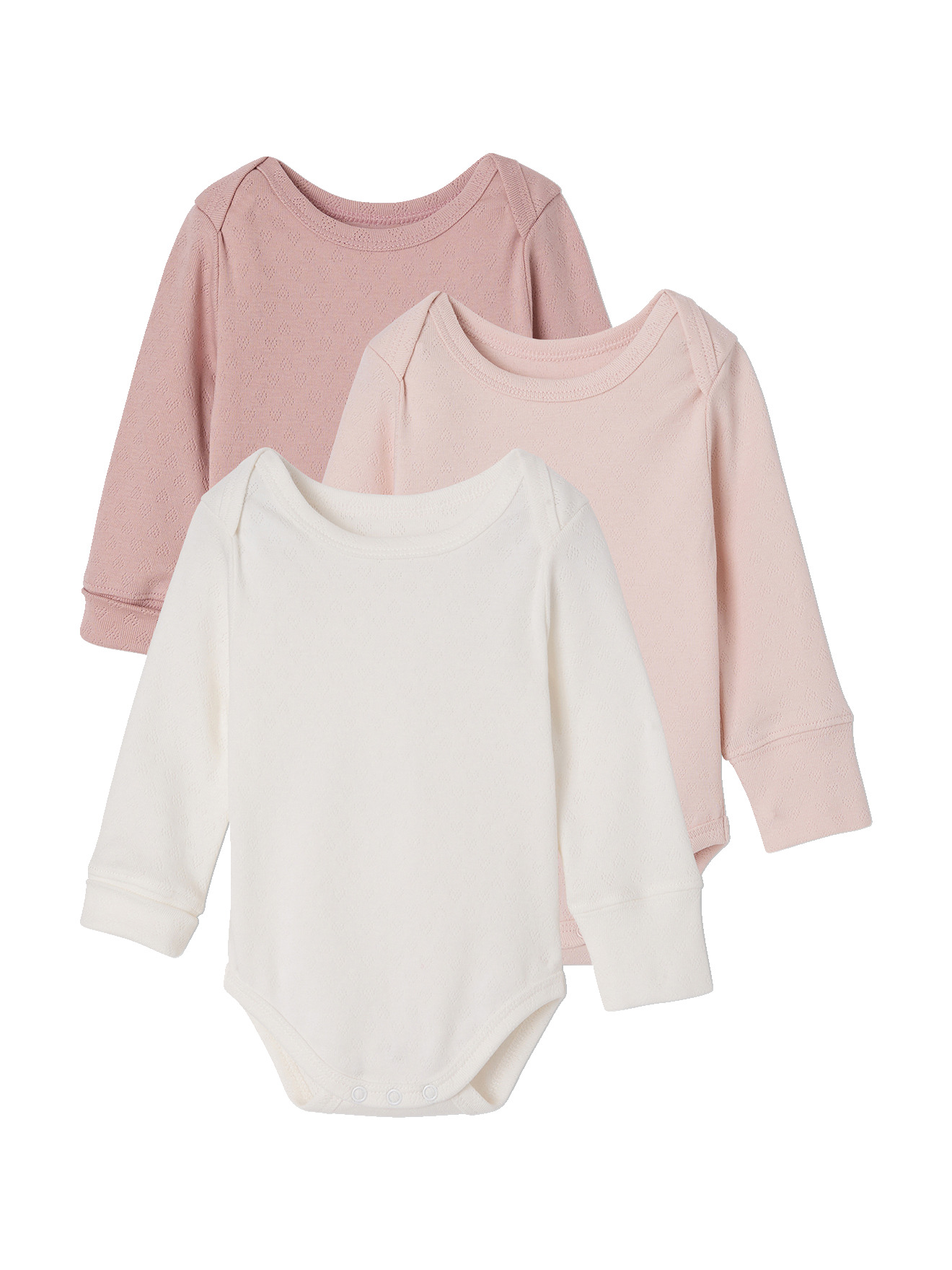 Lot de 3 bodies manches longues, VERTBAUDET