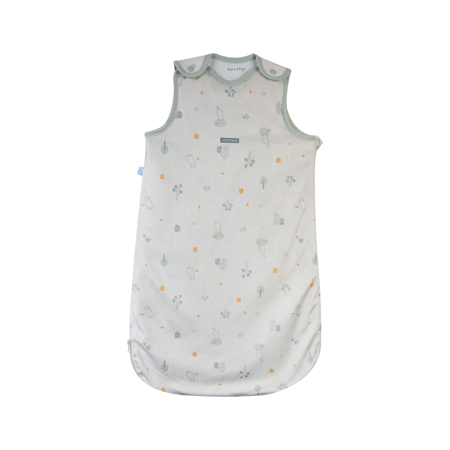 Gigoteuse 0/6m loriano velours doux sans manches, SUCRE D'ORGE