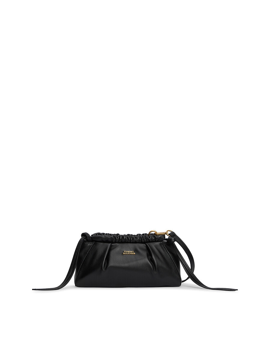Sac à main bandoulière en cuir de mouton, TOMMY HILFIGER