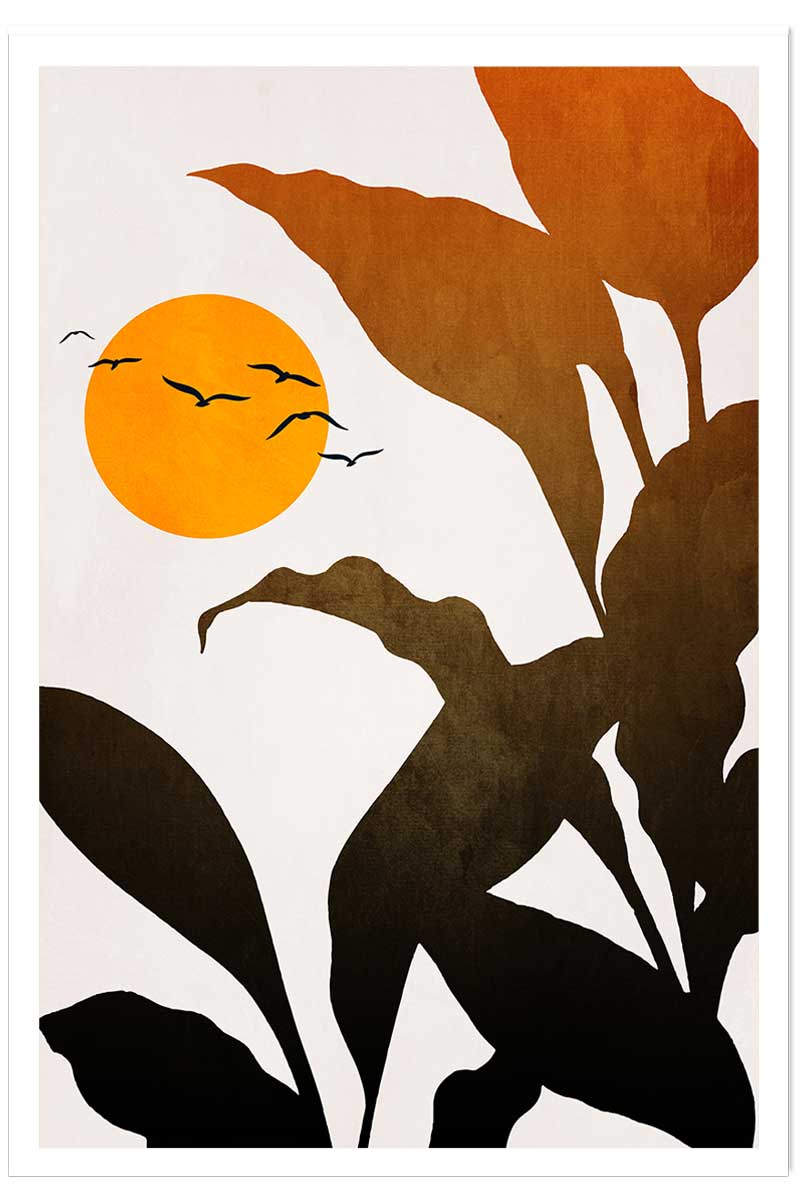 Affiche graphique ""Tropique paradis"", HEXOA