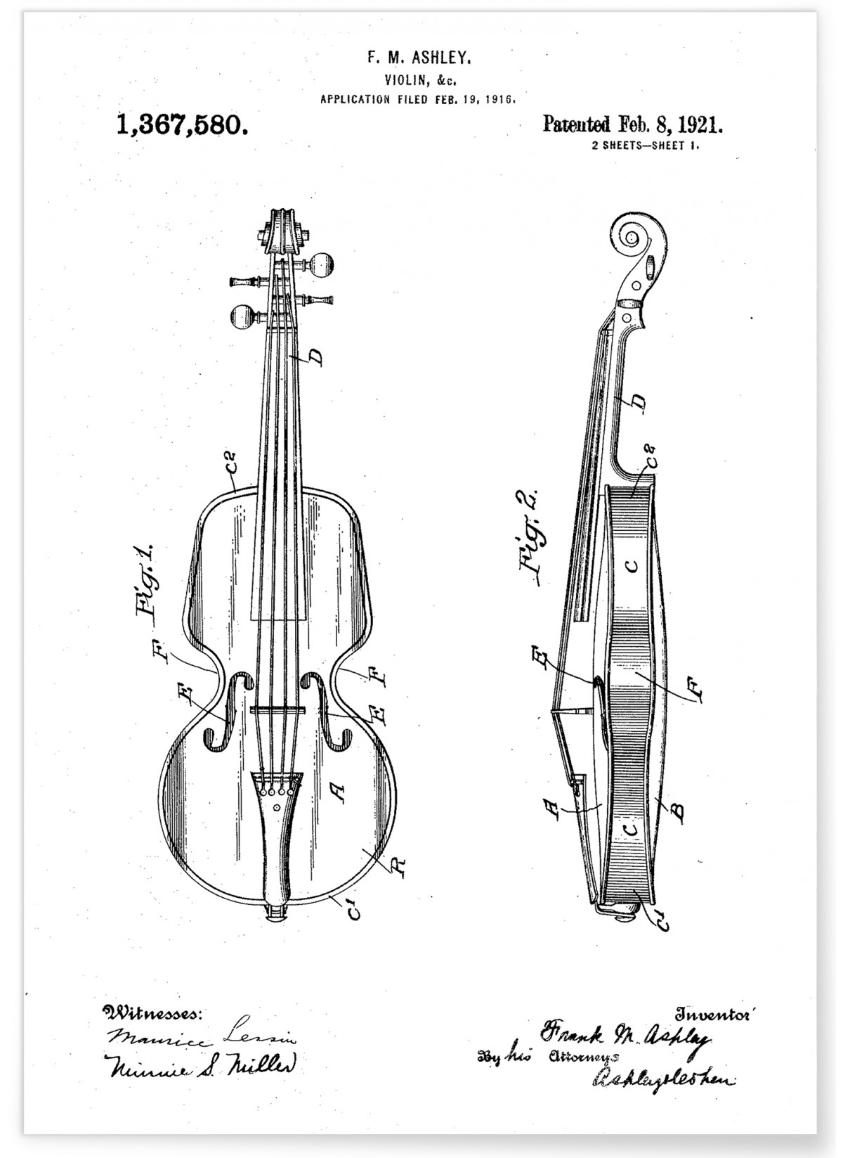 Affiche Brevet Violon, L'AFFICHERIE