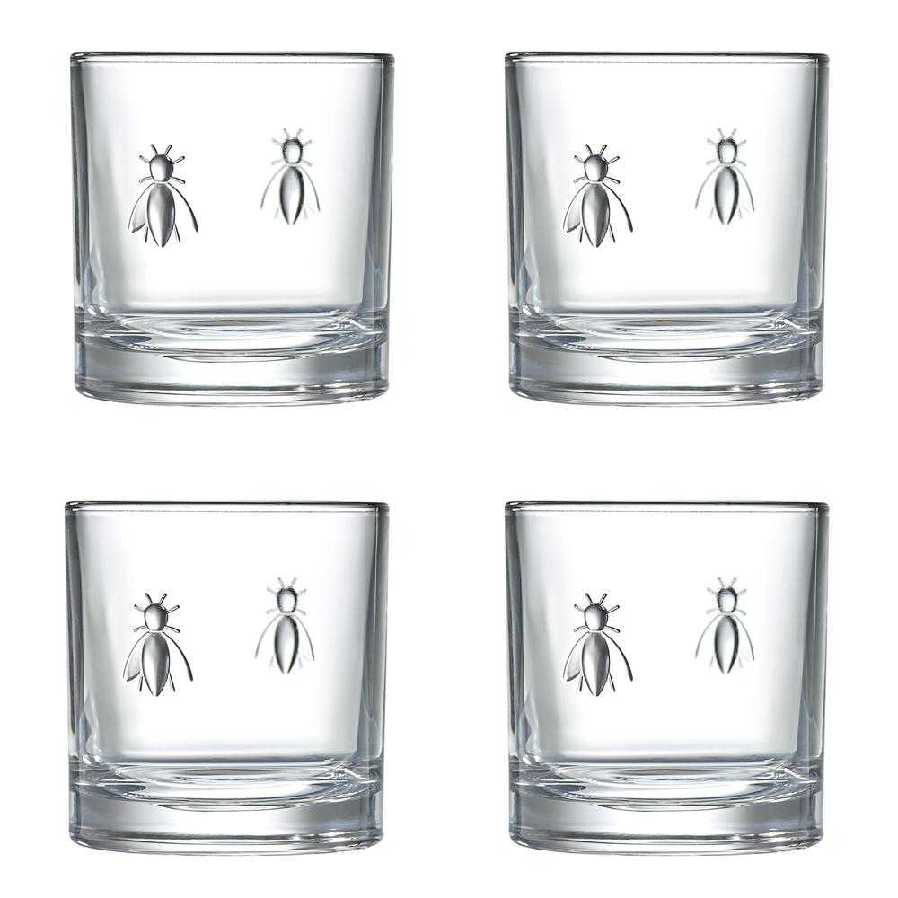 Boite de 4 verres à whisky Abeille 32 cl - ABEILLE, LA ROCHERE